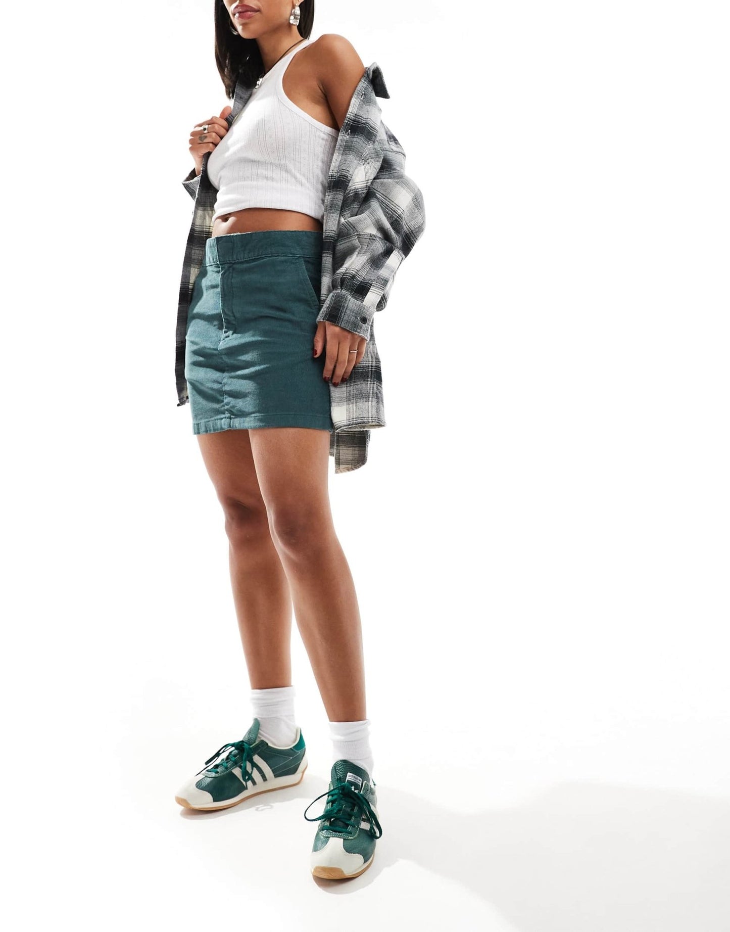 Dickies seasonal cord skirt in dark green - ASOS Sample Sale