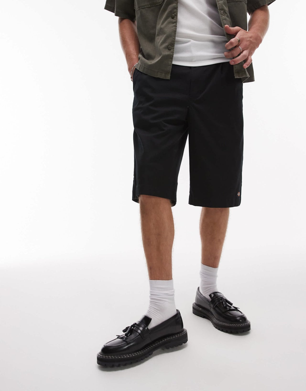 Dickies unionville 13 inch pleated work short in black - ASOS Sample Sale