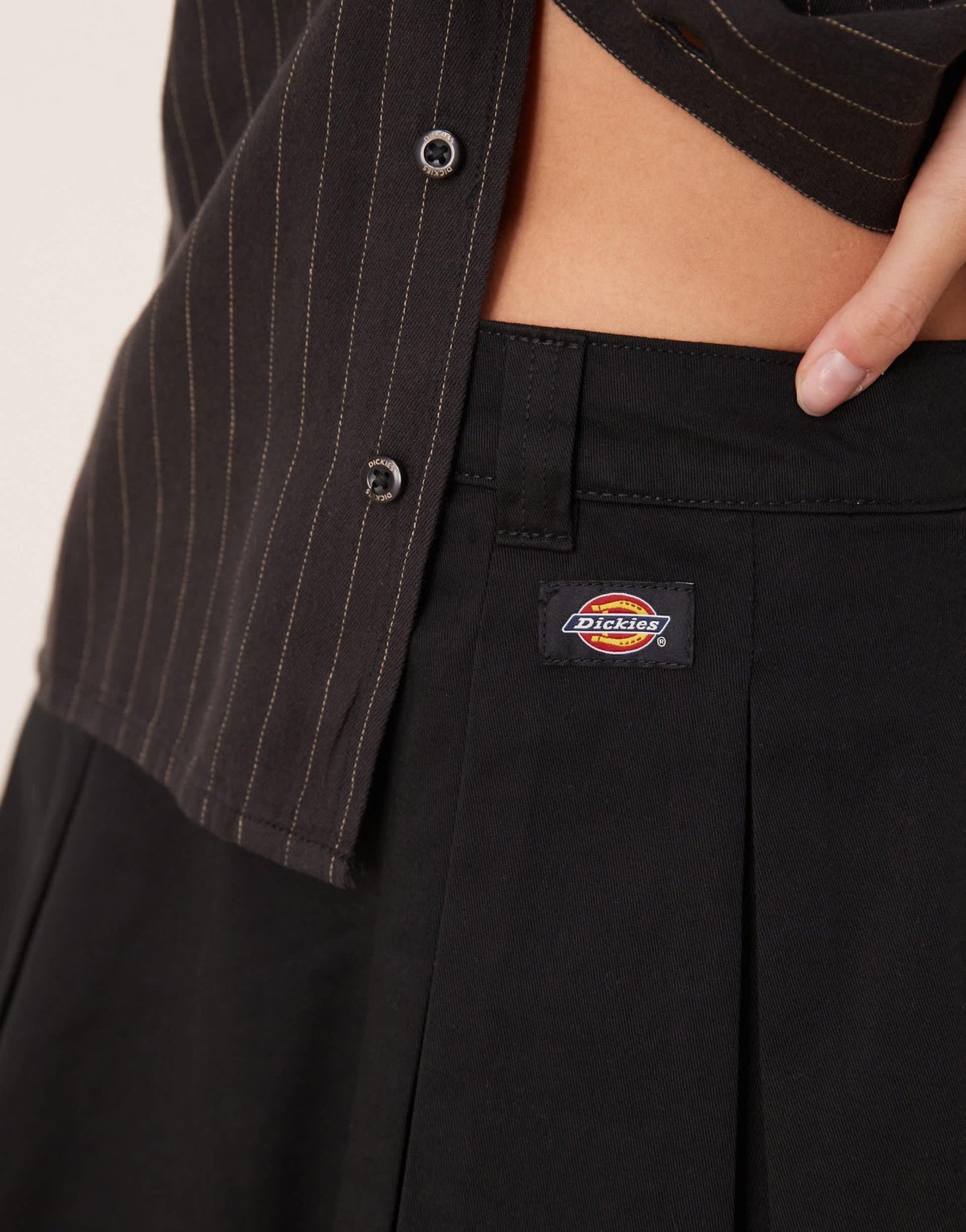 Dickies unionville pleated work skirt in black - ASOS Sample Sale