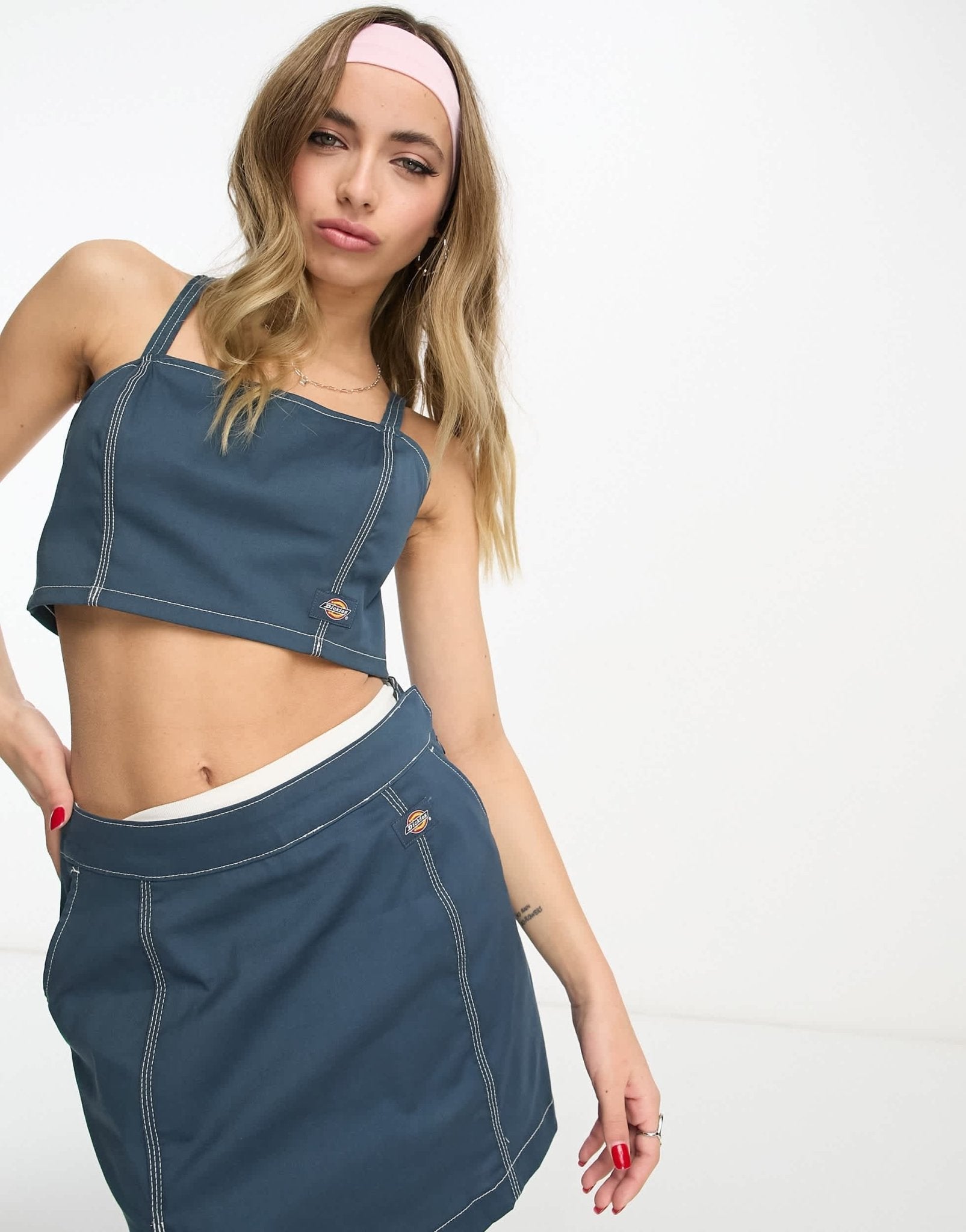 Dickies whitford bralette crop top in blue - ASOS Sample Sale