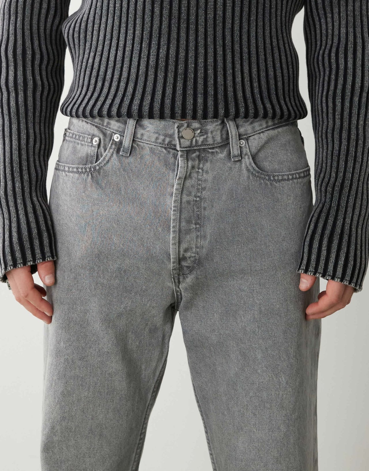 Dr Denim Kit regular fit mid waist bootcut leg in ash grey wash - ASOS Sample Sale