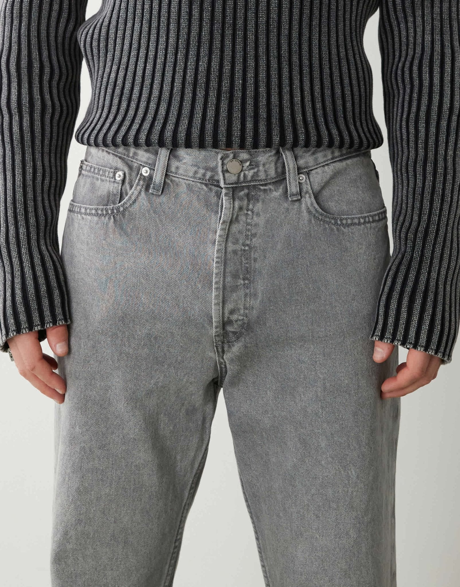 Dr Denim Kit regular fit mid waist bootcut leg in ash grey wash - ASOS Sample Sale