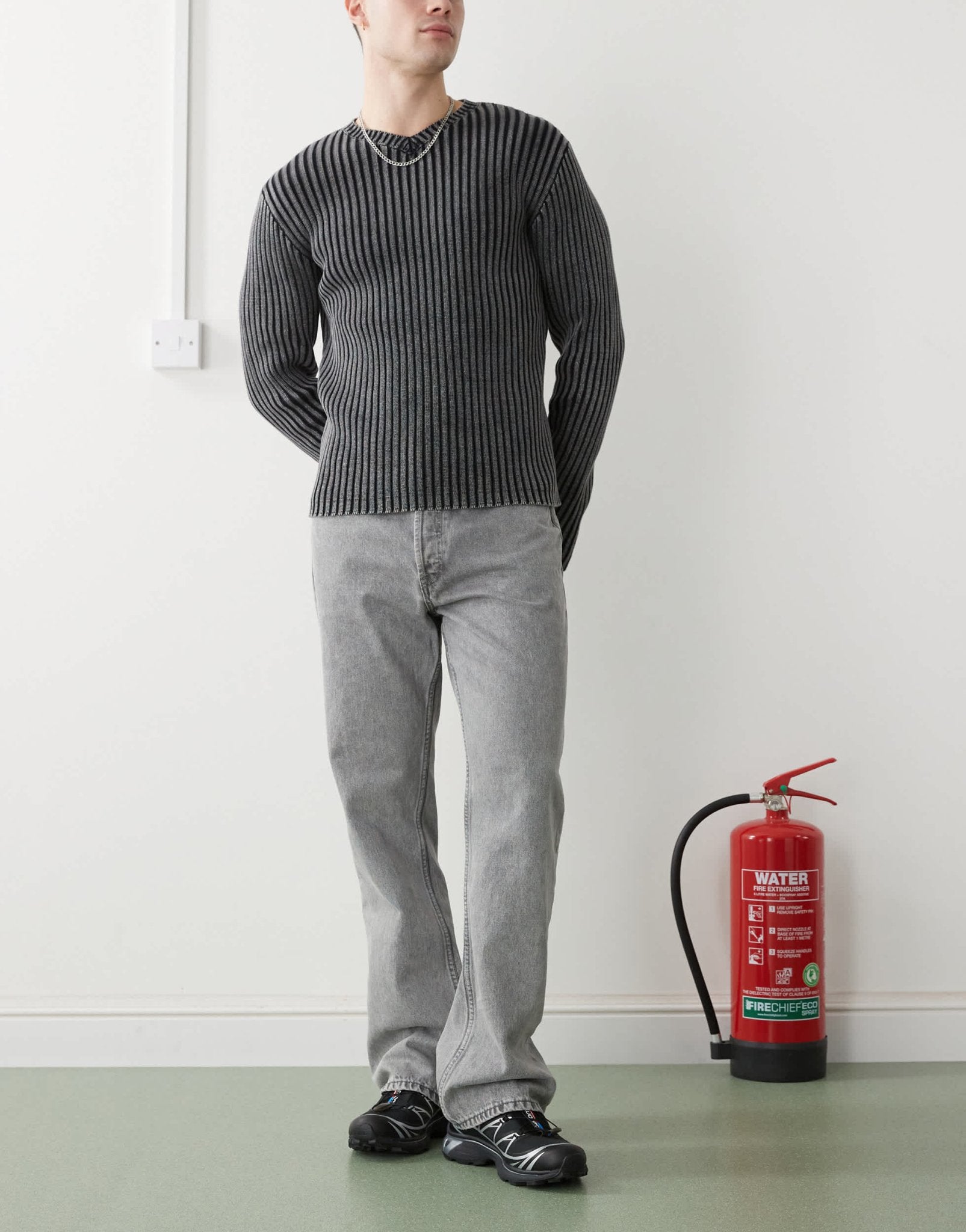 Dr Denim Kit regular fit mid waist bootcut leg in ash grey wash - ASOS Sample Sale