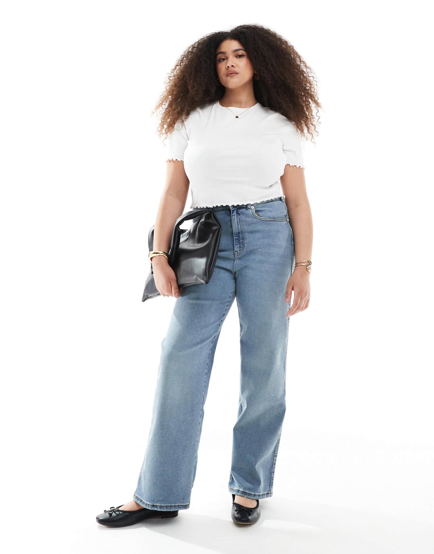 Dr Denim Plus Moxy straight leg jeans in cape light vintage worn blue - ASOS Sample Sale