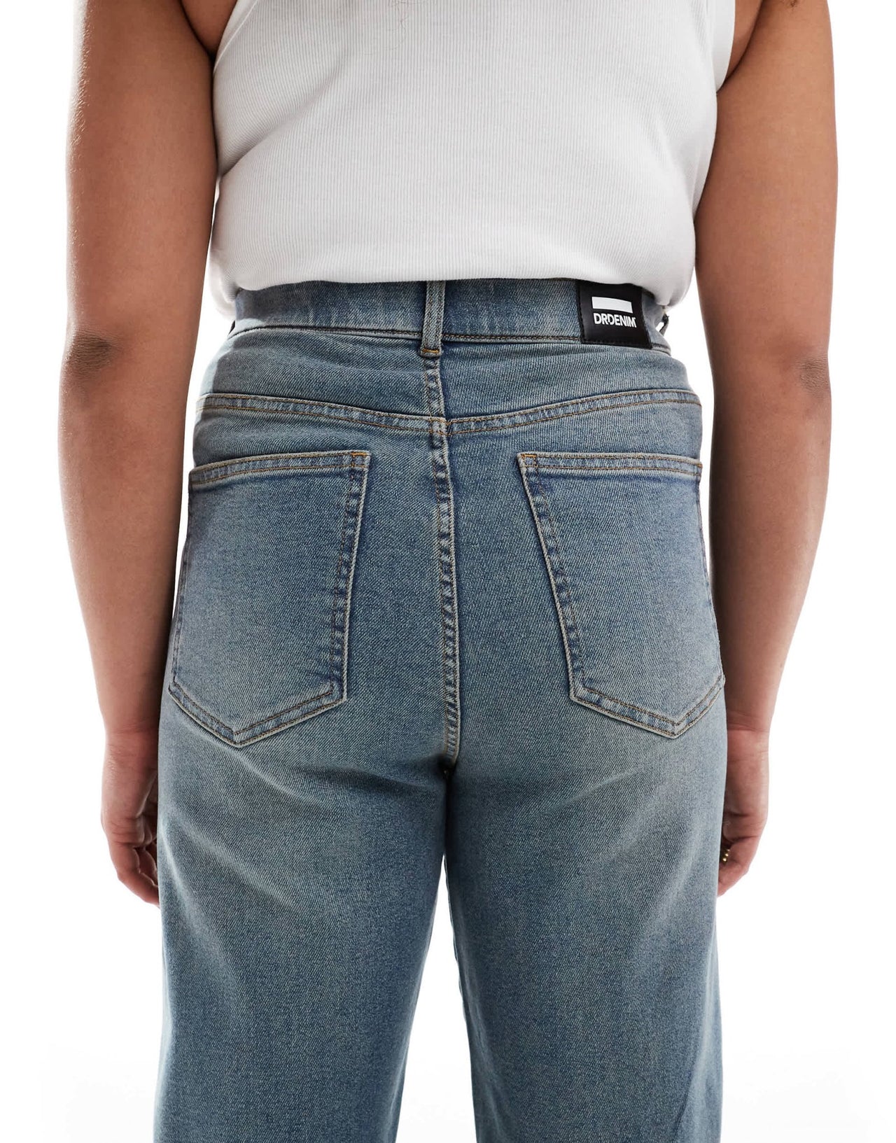 Dr Denim Plus Moxy straight leg jeans in cape mid dirt used - ASOS Sample Sale