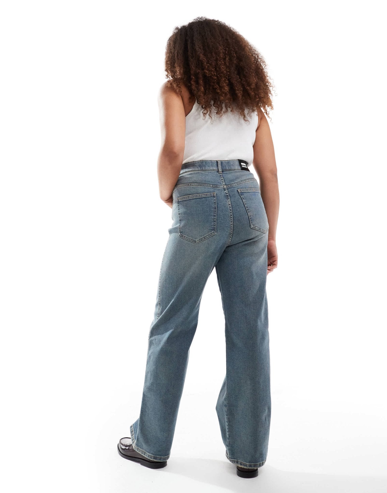 Dr Denim Plus Moxy straight leg jeans in cape mid dirt used - ASOS Sample Sale