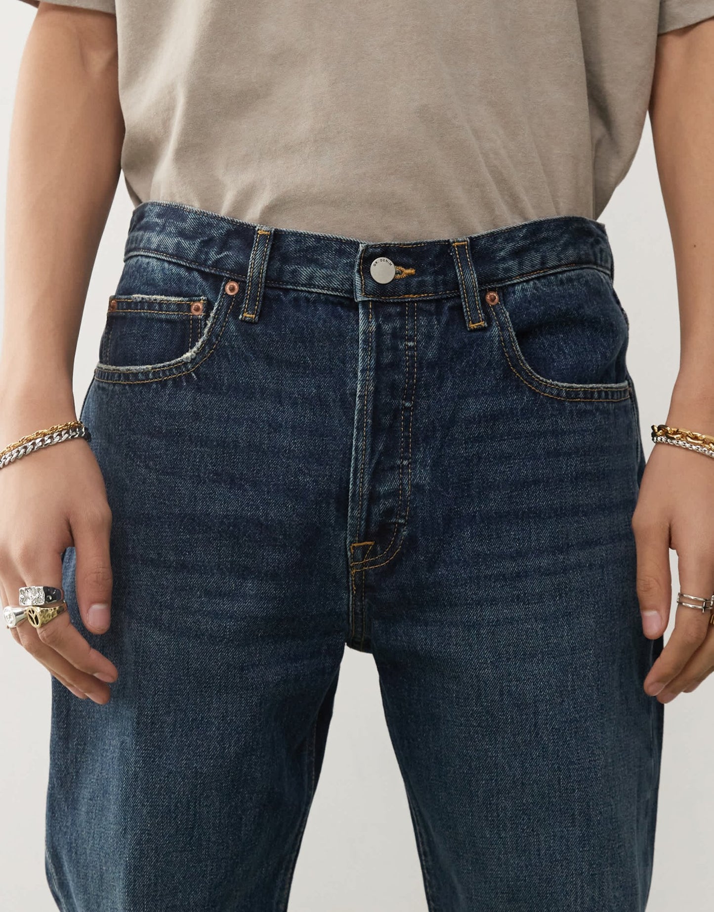 Dr Denim Rush regular fit jeans in canyon dark used darkwash blue - ASOS Sample Sale