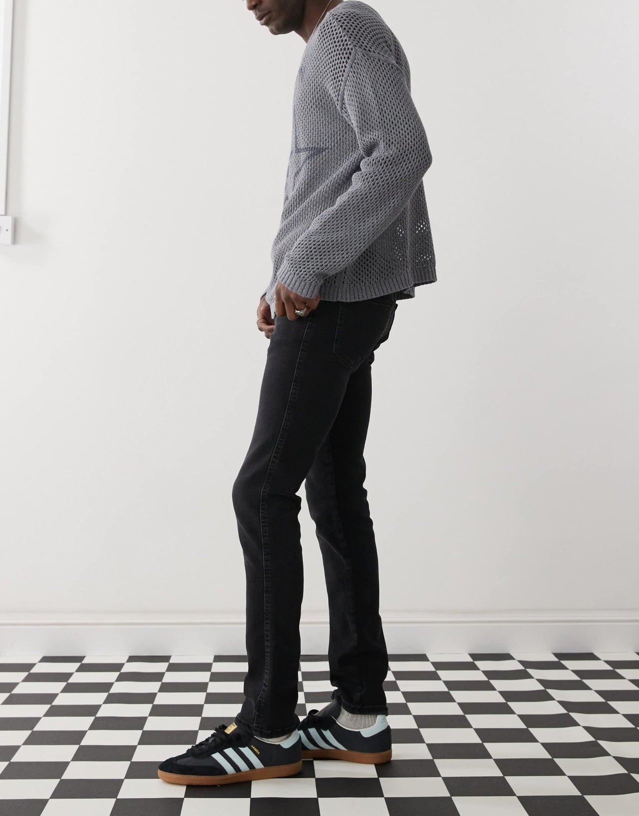 Dr Denim Snap mid waist slim fit jeans in black mist wash - ASOS Sample Sale