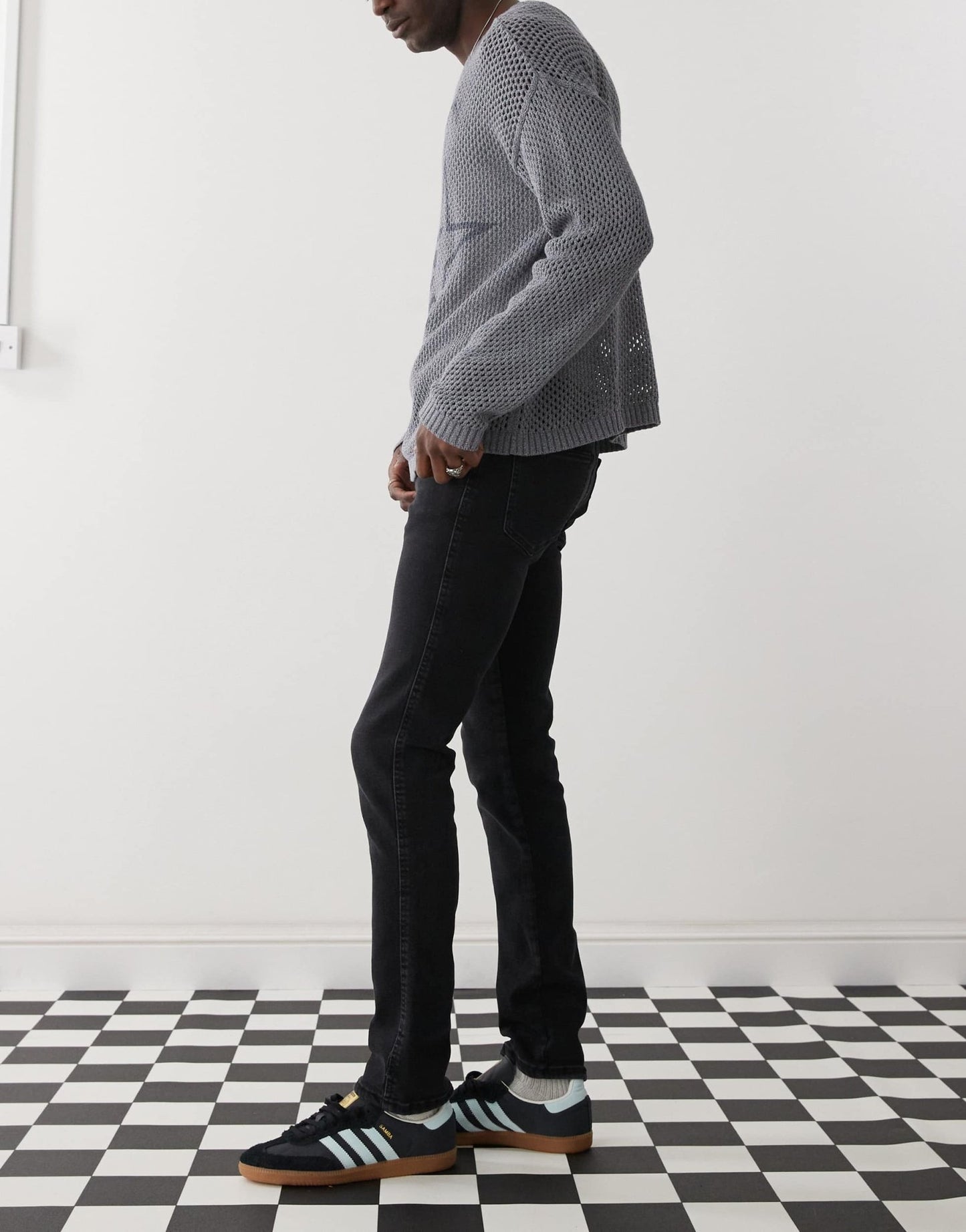 Dr Denim Snap mid waist slim fit jeans in black mist wash - ASOS Sample Sale