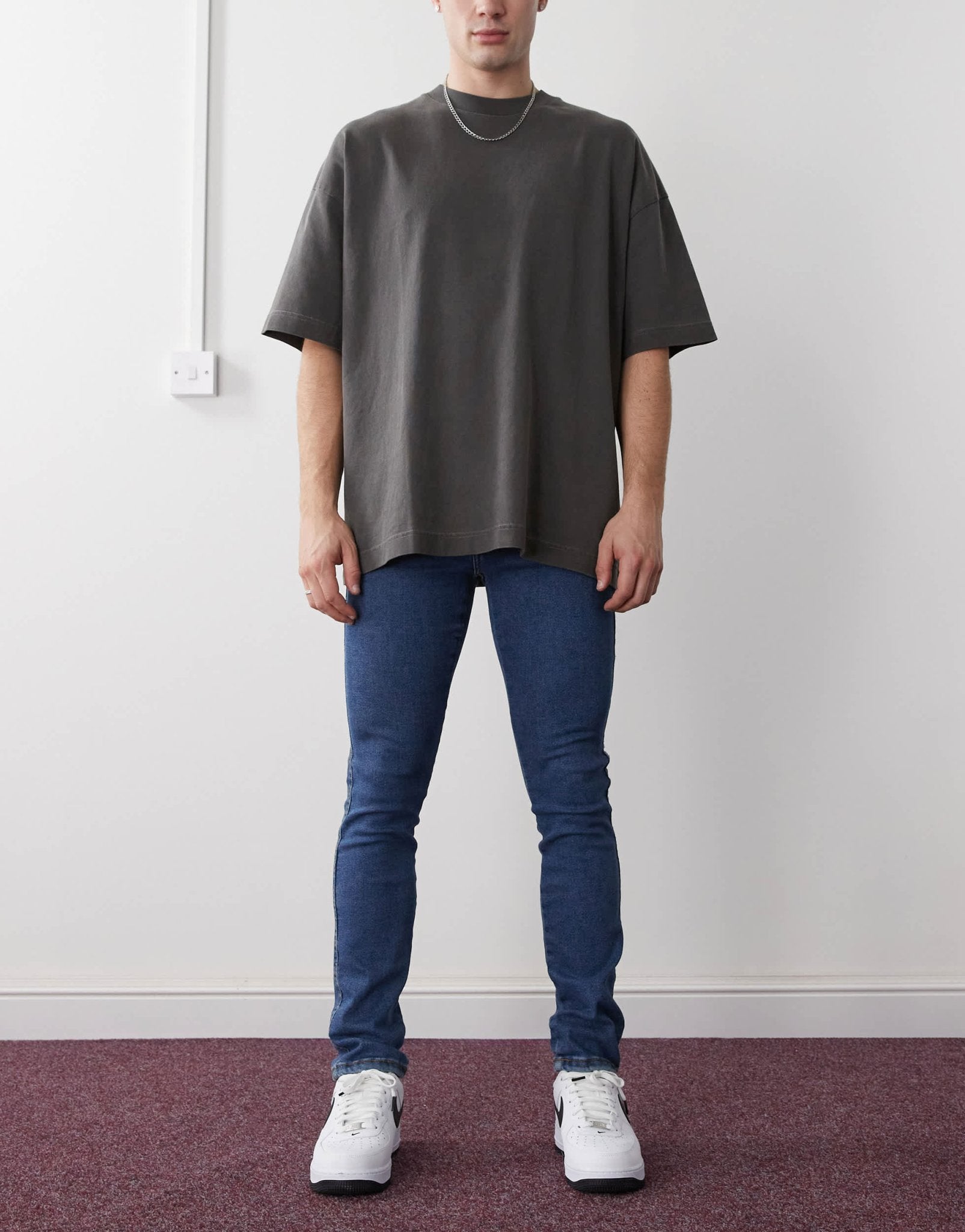 Dr Denim Snap mid waist slim skinny fit jeans in cape dark plain wash - ASOS Sample Sale