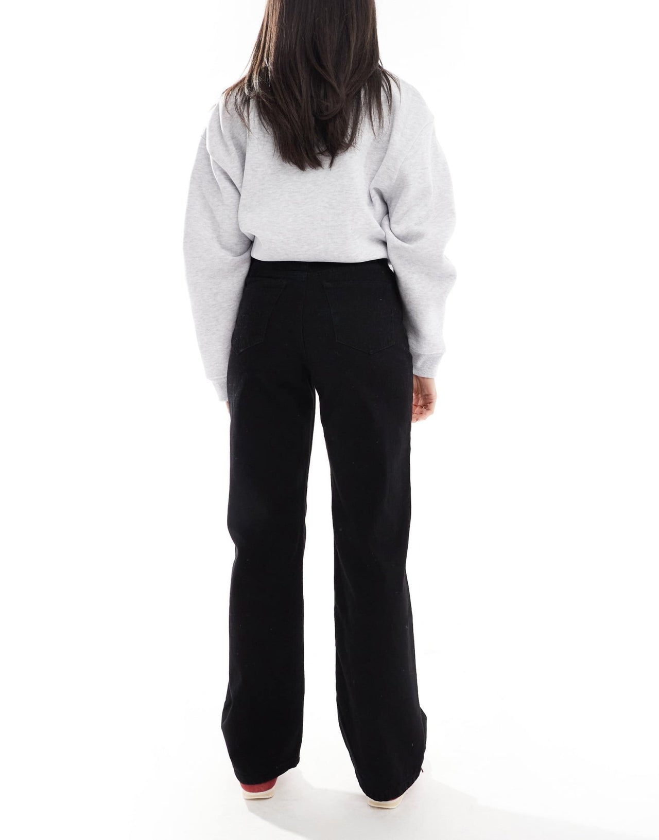 DTT Liv dad straight leg jeans in black - ASOS Sample Sale