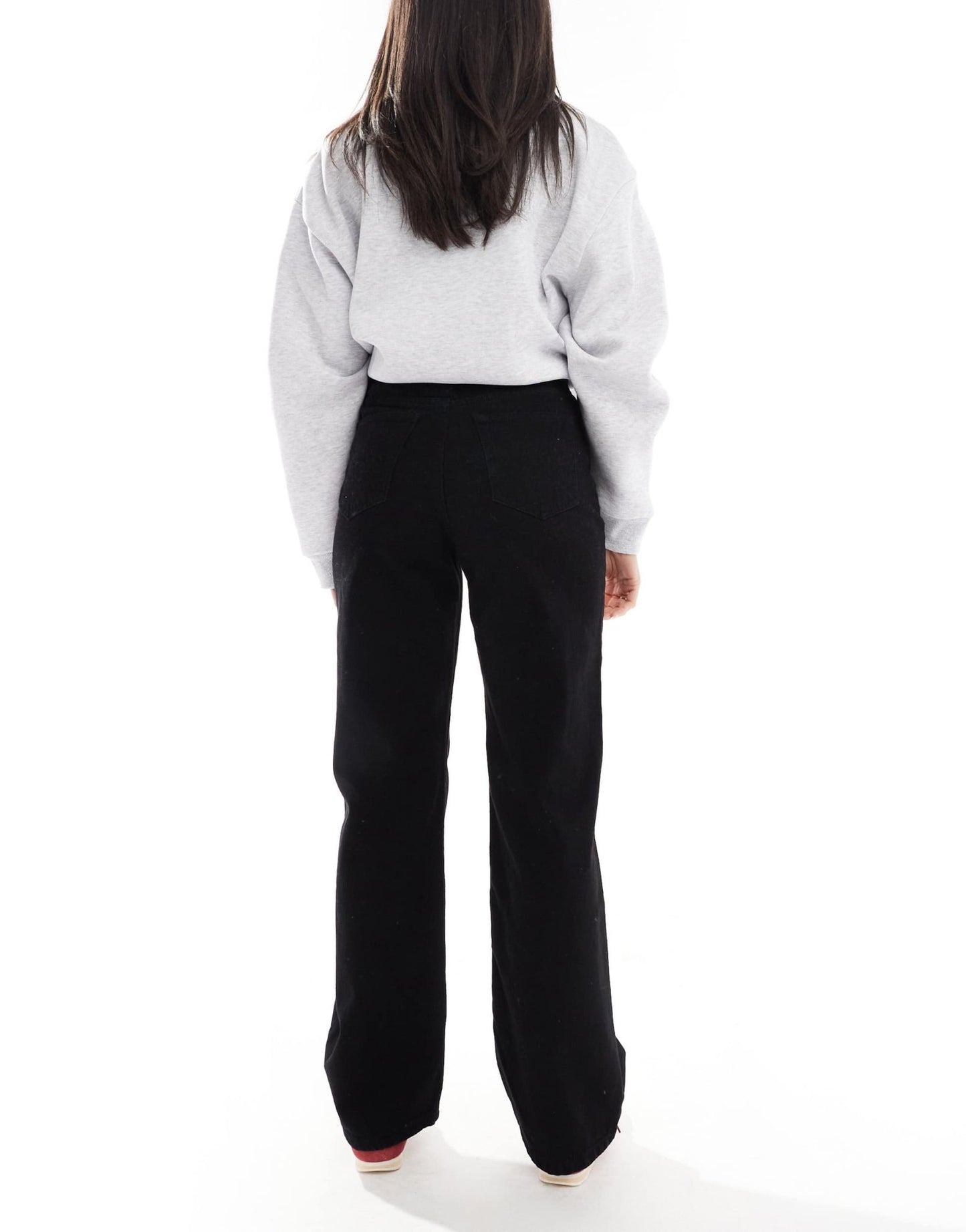 DTT Liv dad straight leg jeans in black - ASOS Sample Sale