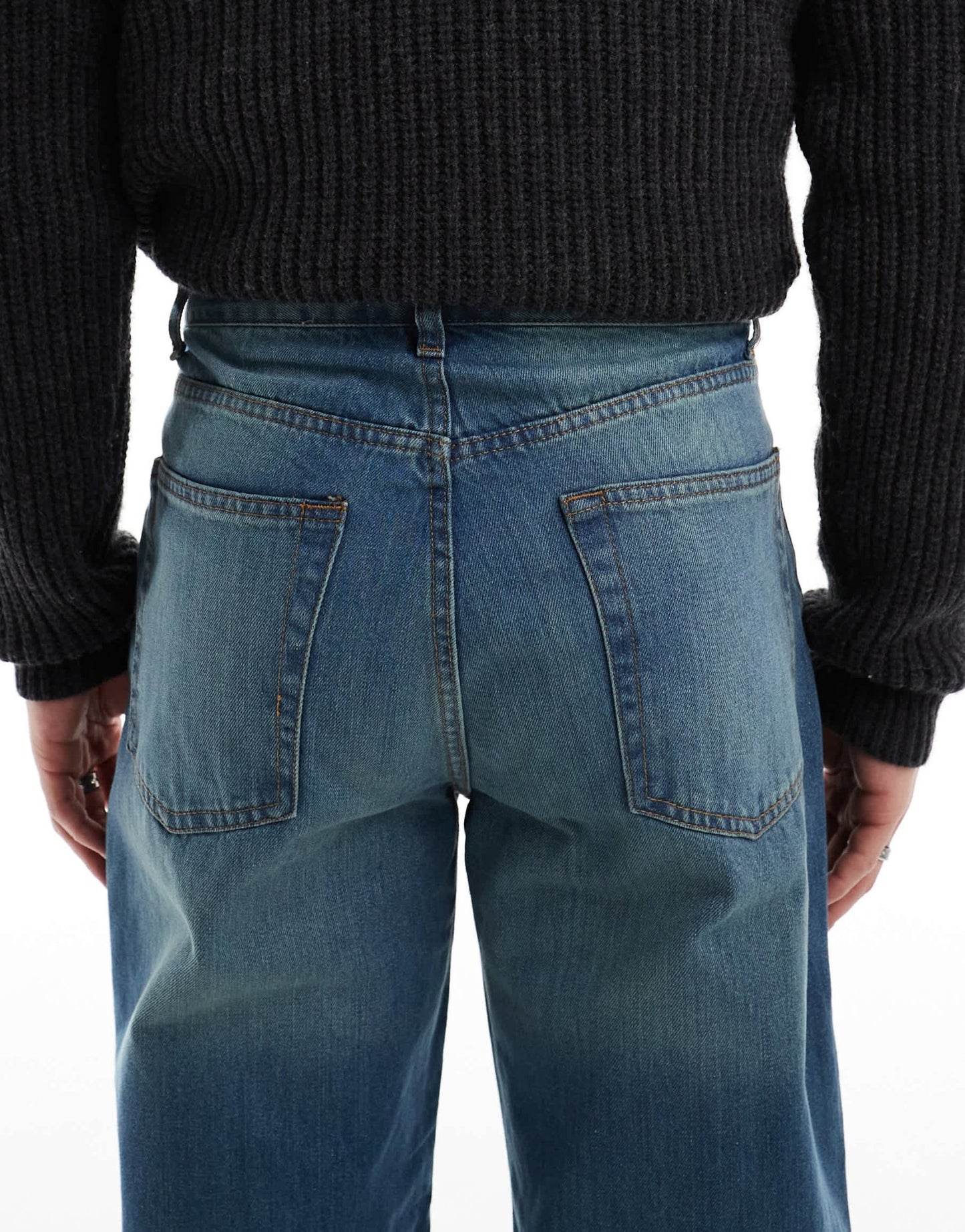 DTT rigid baggy fit jeans in light blue vintage tint - ASOS Sample Sale
