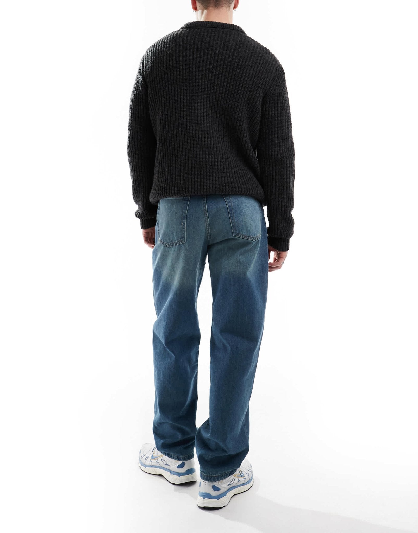 DTT rigid baggy fit jeans in light blue vintage tint - ASOS Sample Sale