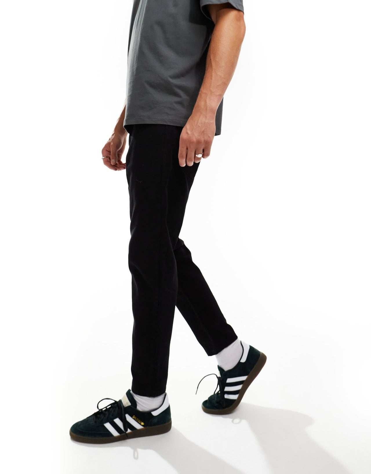 DTT rigid cropped tapered fit jeans in black - ASOS Sample Sale