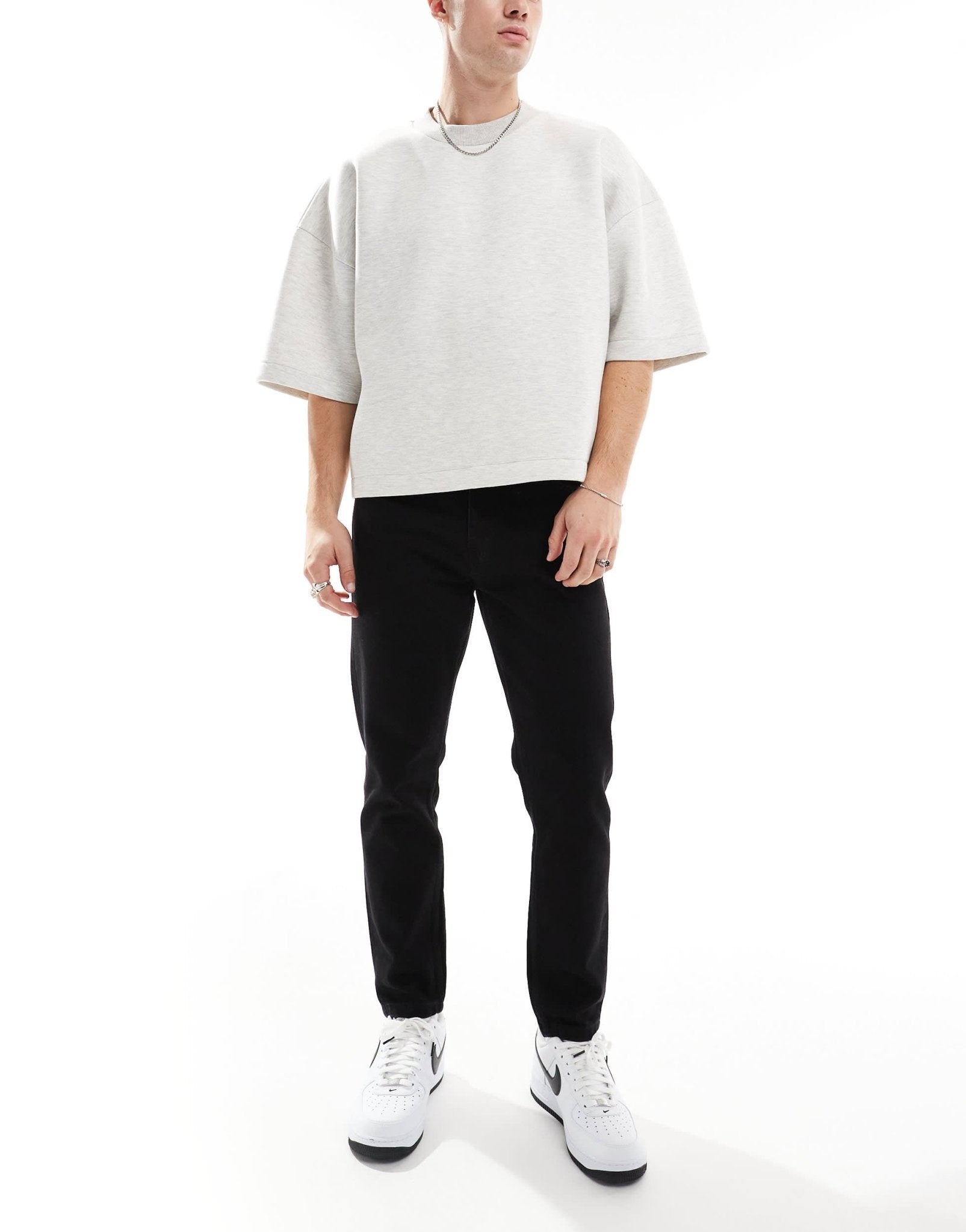 DTT rigid cropped tapered fit jeans in black - ASOS Sample Sale