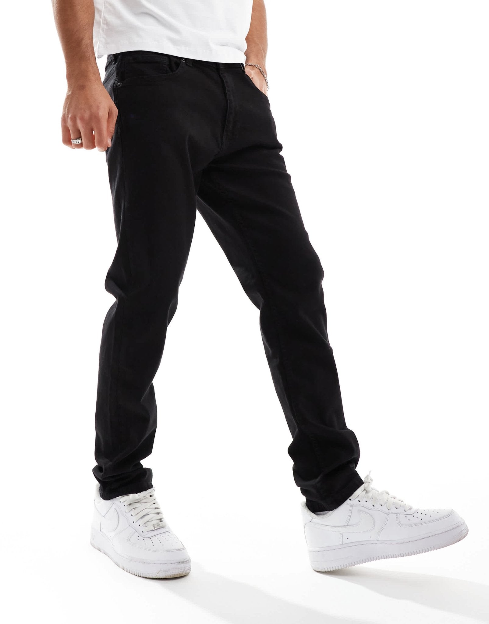 DTT stretch slim fit jeans in black - ASOS Sample Sale