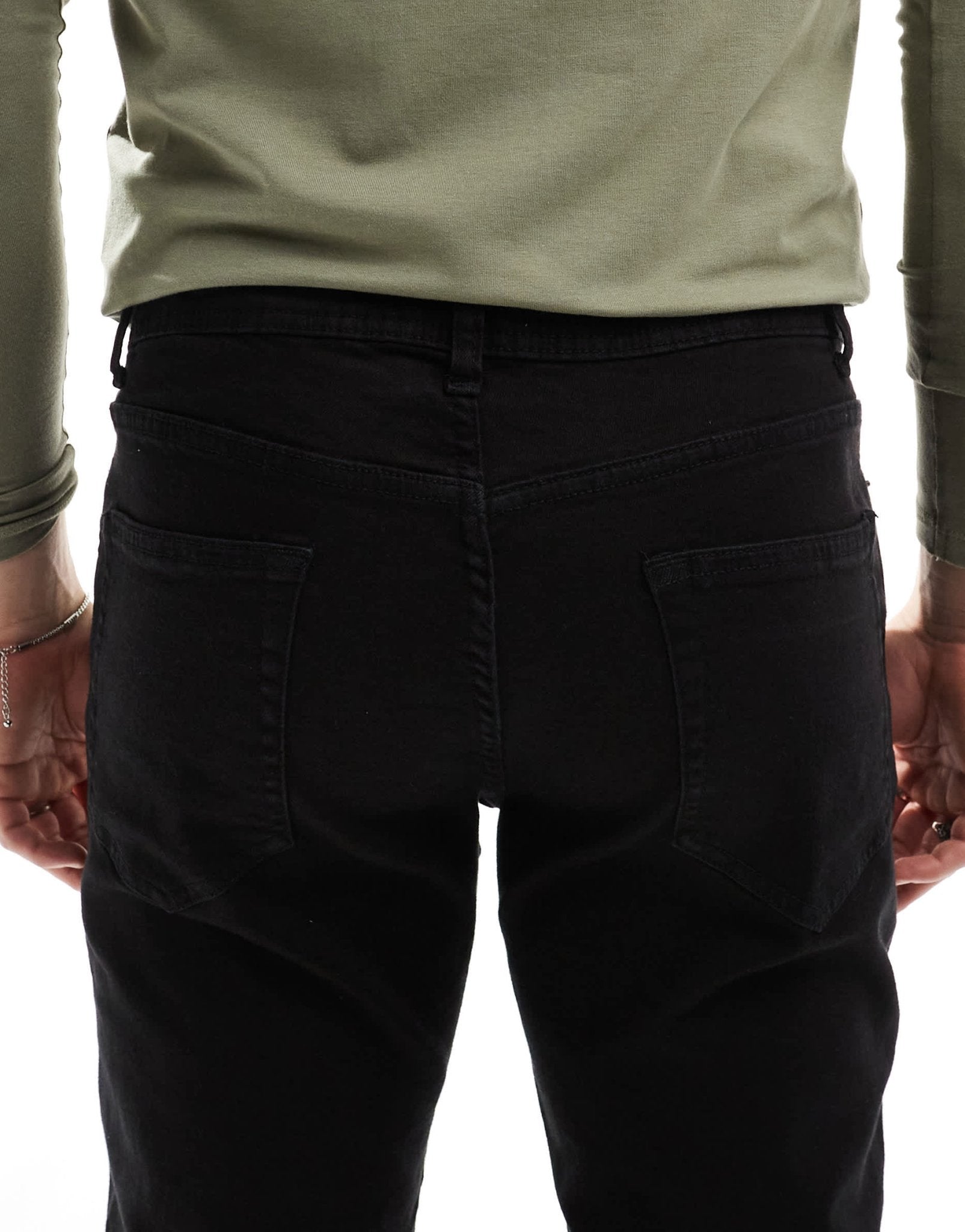 DTT stretch slim fit jeans in black - ASOS Sample Sale