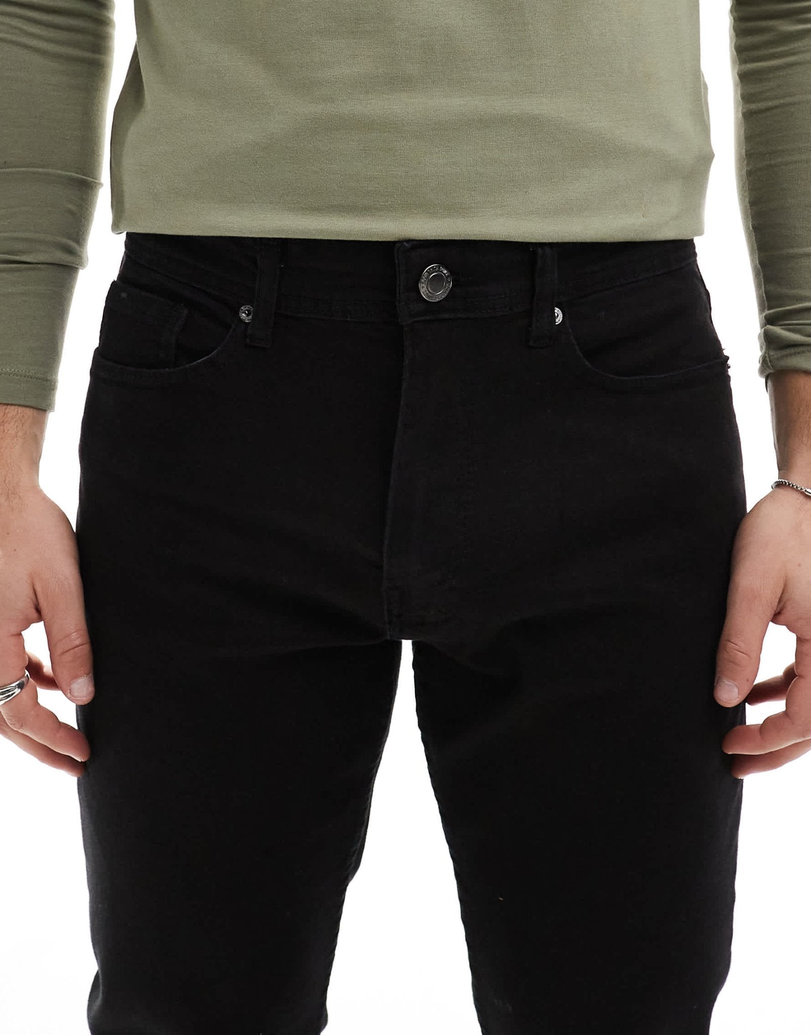 DTT stretch slim fit jeans in black - ASOS Sample Sale