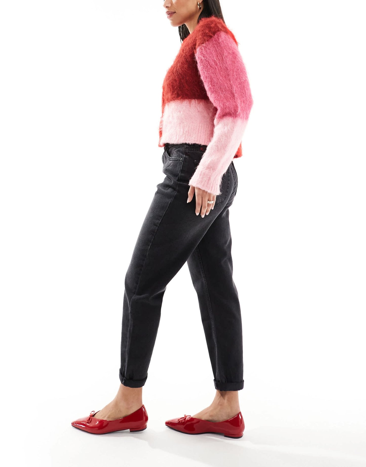 DTT Veron relaxed fit mom jeans in washed black - ASOS Sample Sale