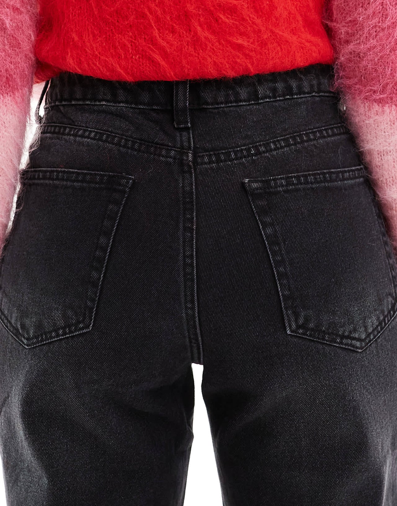DTT Veron relaxed fit mom jeans in washed black - ASOS Sample Sale