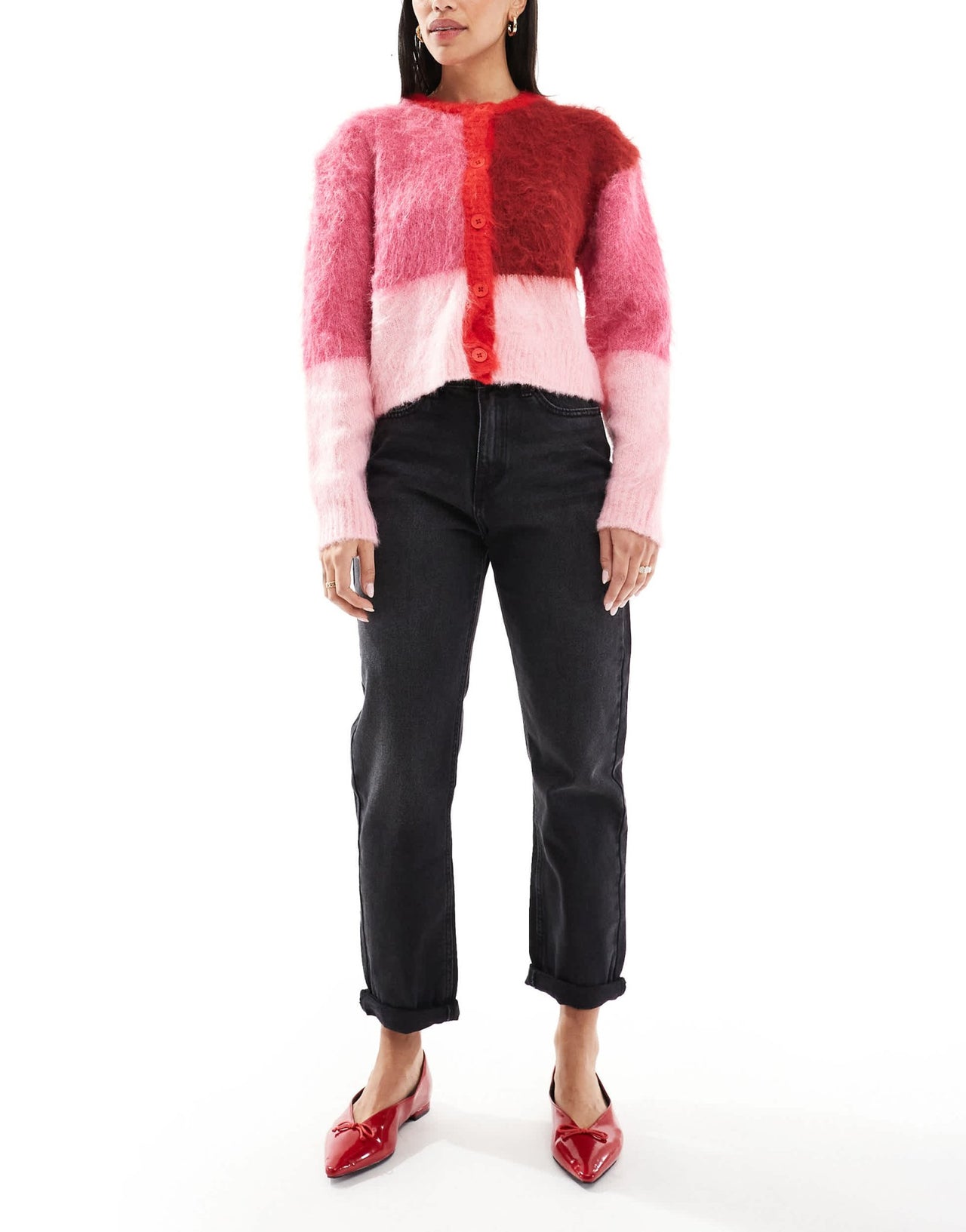 DTT Veron relaxed fit mom jeans in washed black - ASOS Sample Sale