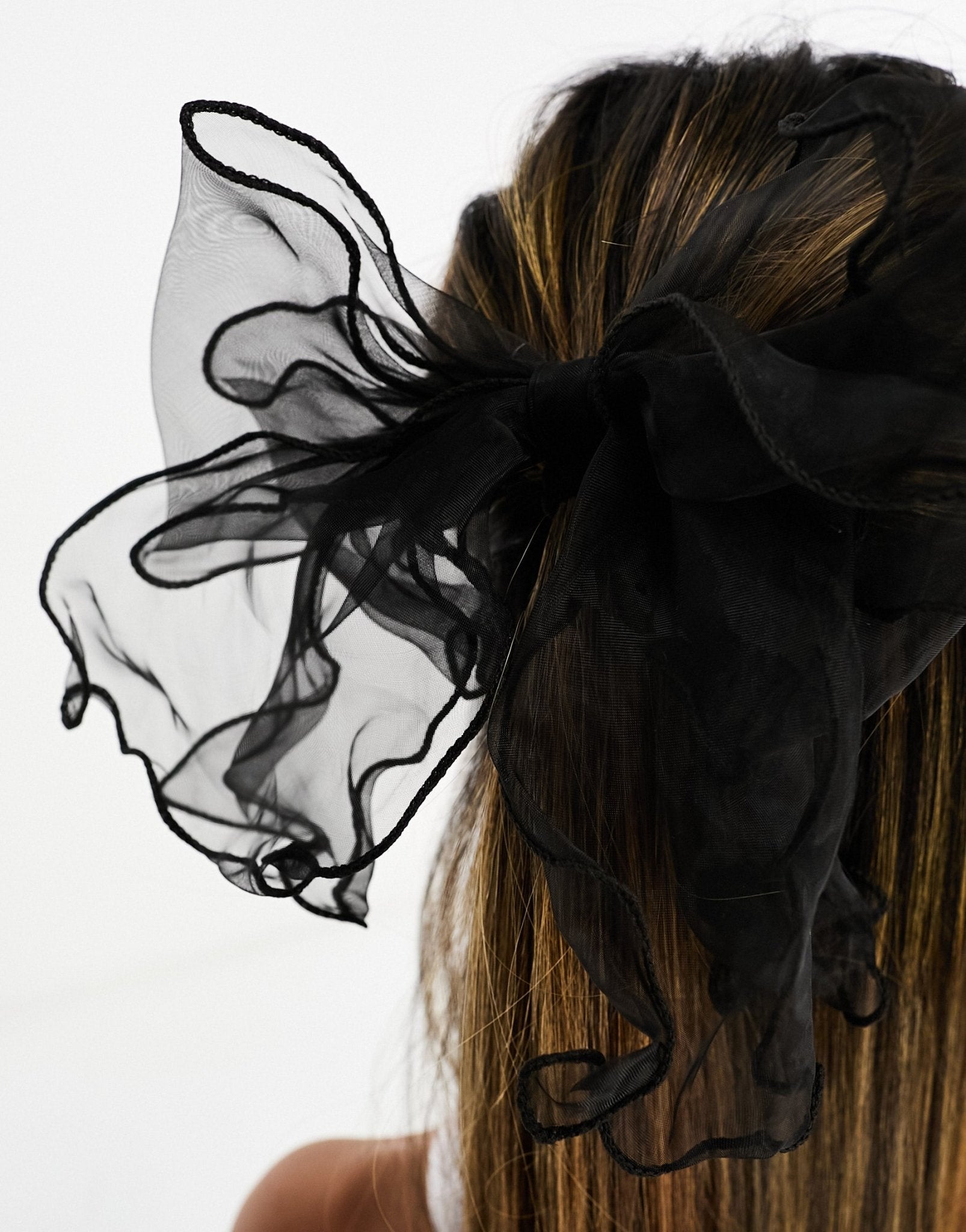 Easilocks ASOS Exclusive Oversized Chiffon Hair Bow - Black - ASOS Sample Sale