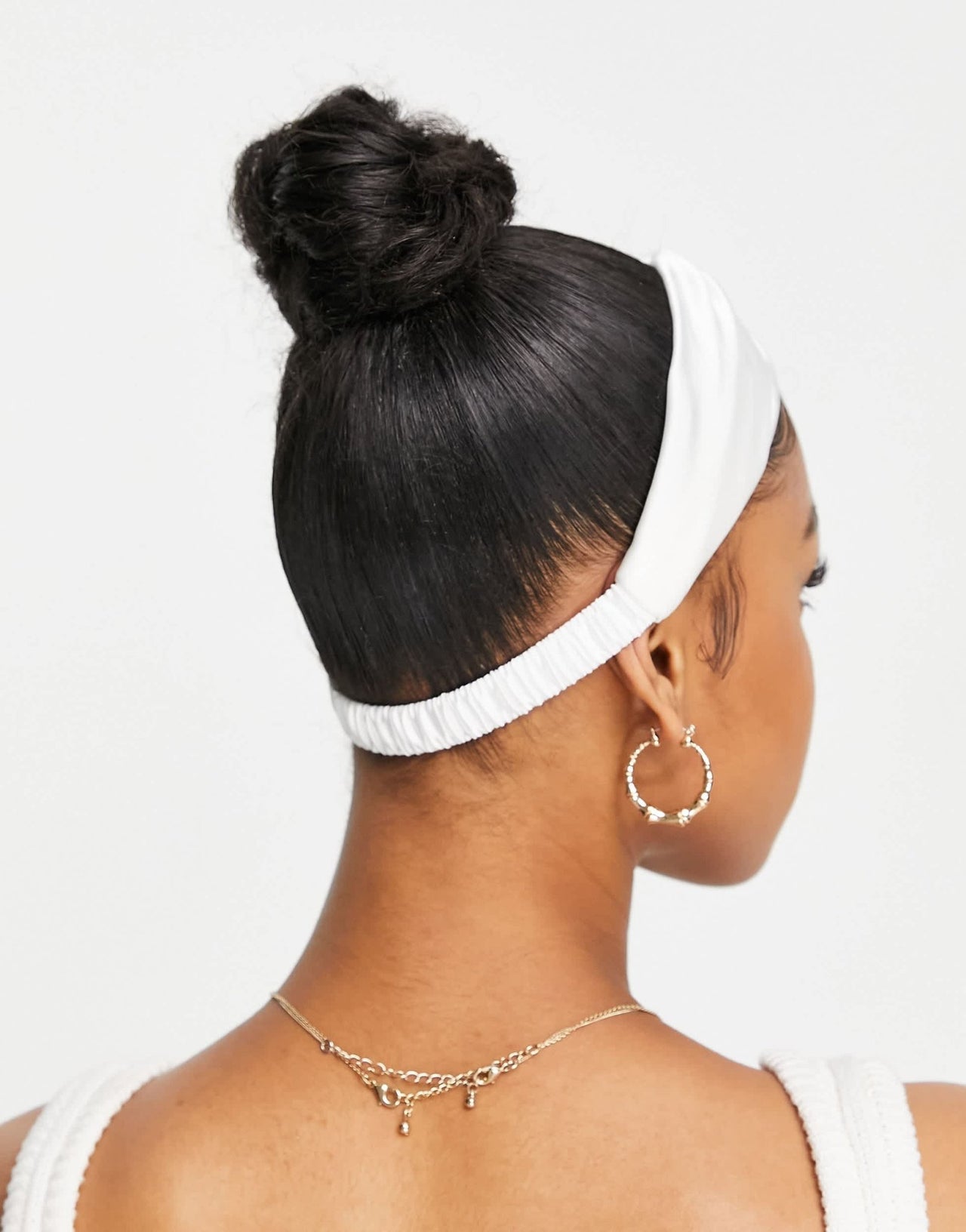 Easilocks Classic Satin Hair Band in White - ASOS Sample Sale