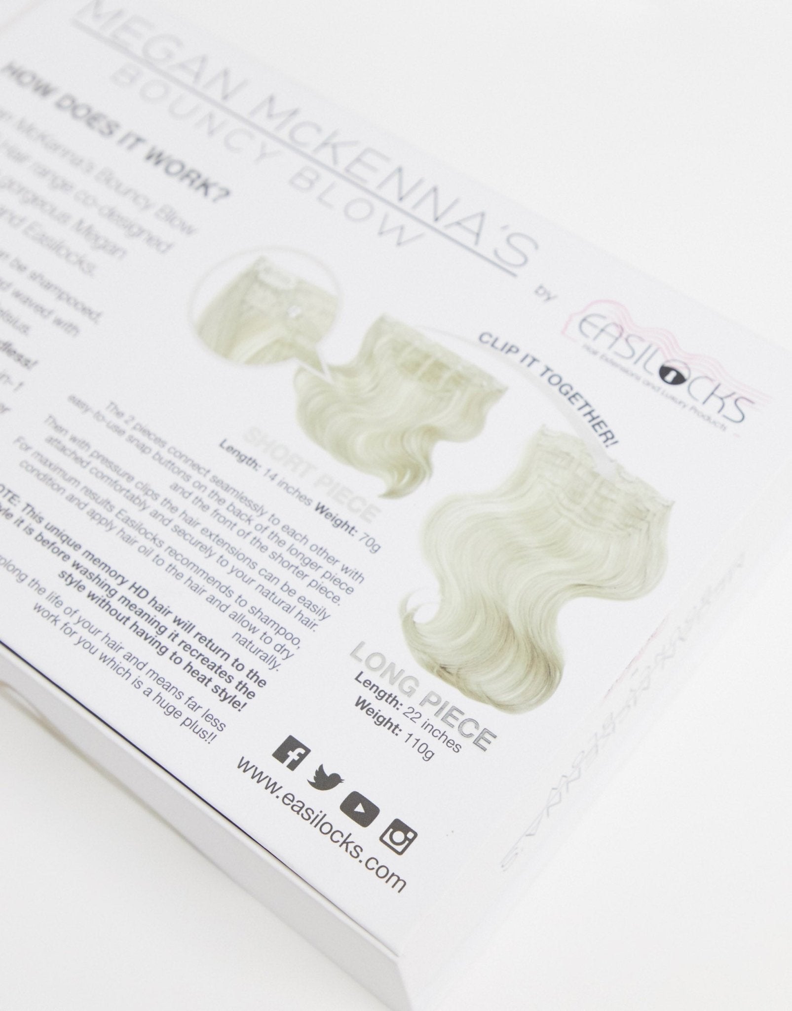 Easilocks X Megan McKenna Luxury HD Fibre Clip - In Hair Extensions - ASOS Sample Sale