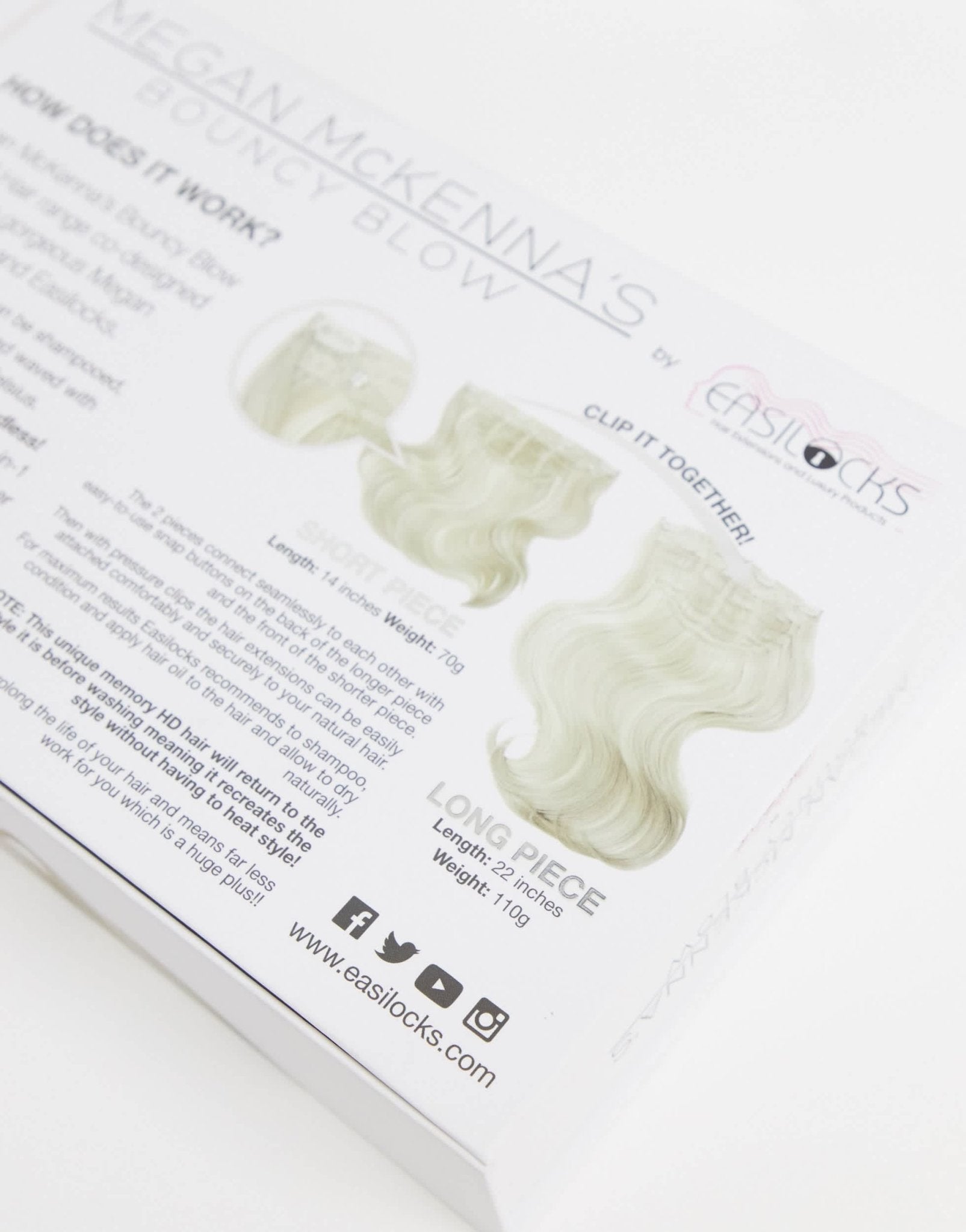 Easilocks X Megan McKenna Luxury HD Fibre Clip - In Hair Extensions - ASOS Sample Sale