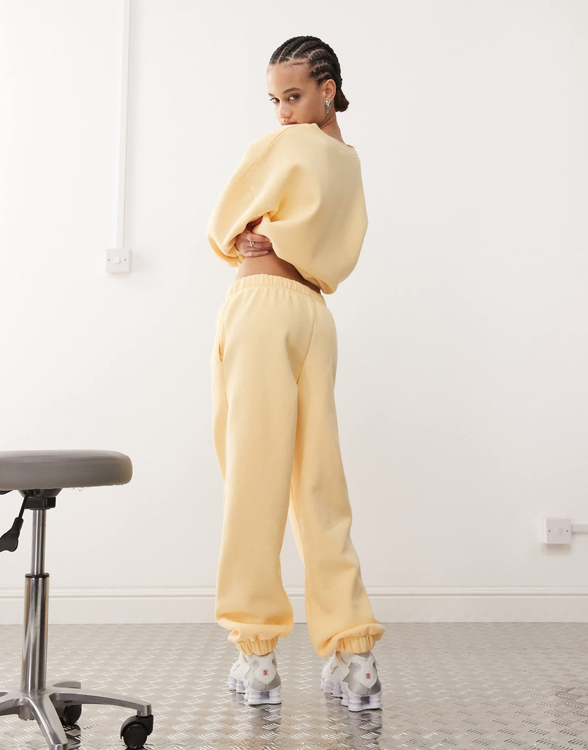 Edikted clark oversized sweatpants in yellow co-ord - ASOS Sample Sale