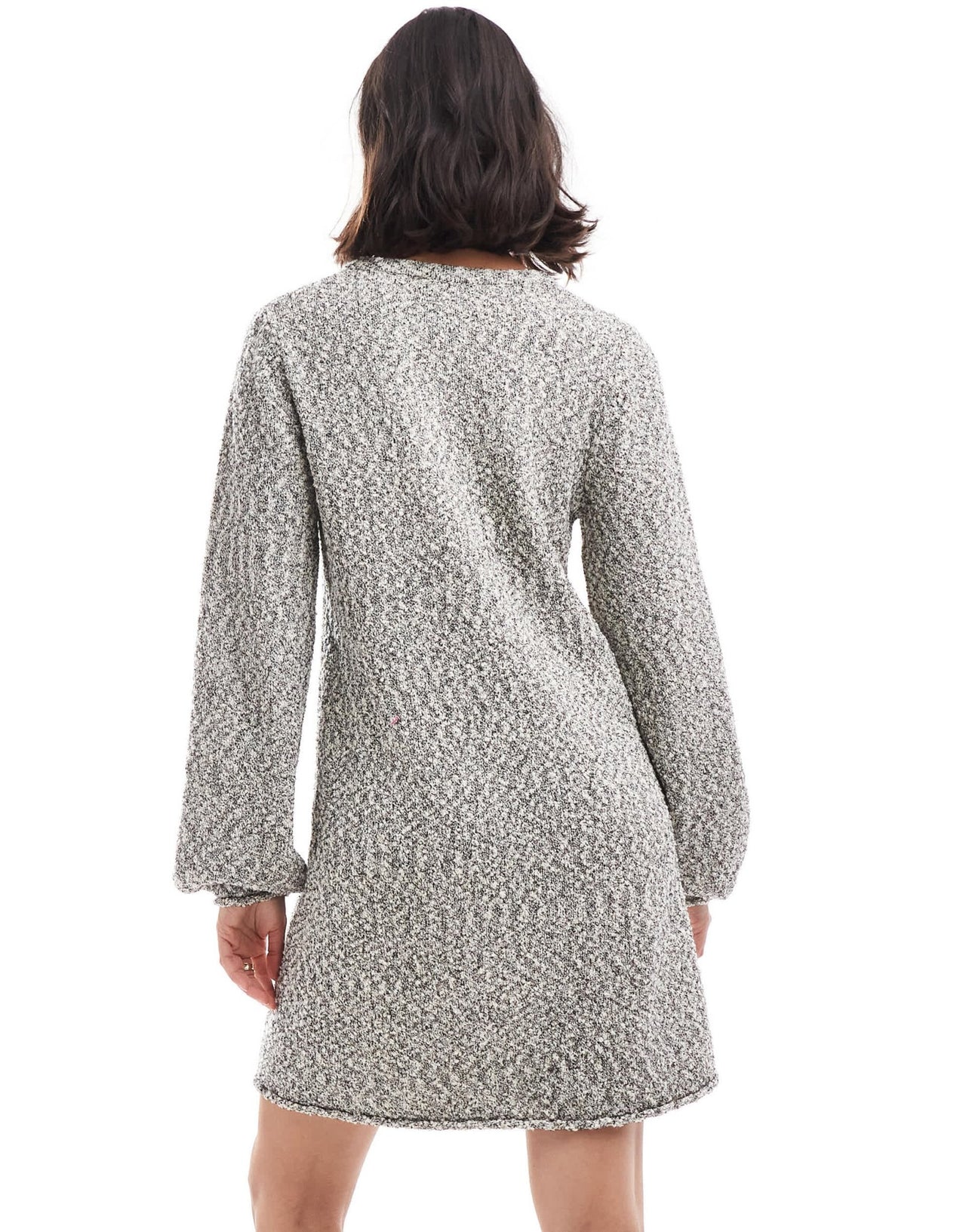 Edited textured knit mini dress in monochrome marl - ASOS Sample Sale