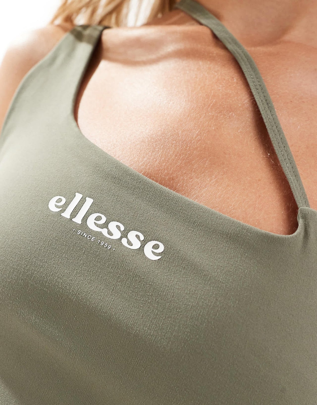 Ellesse Virbha crop top in khaki - ASOS Sample Sale