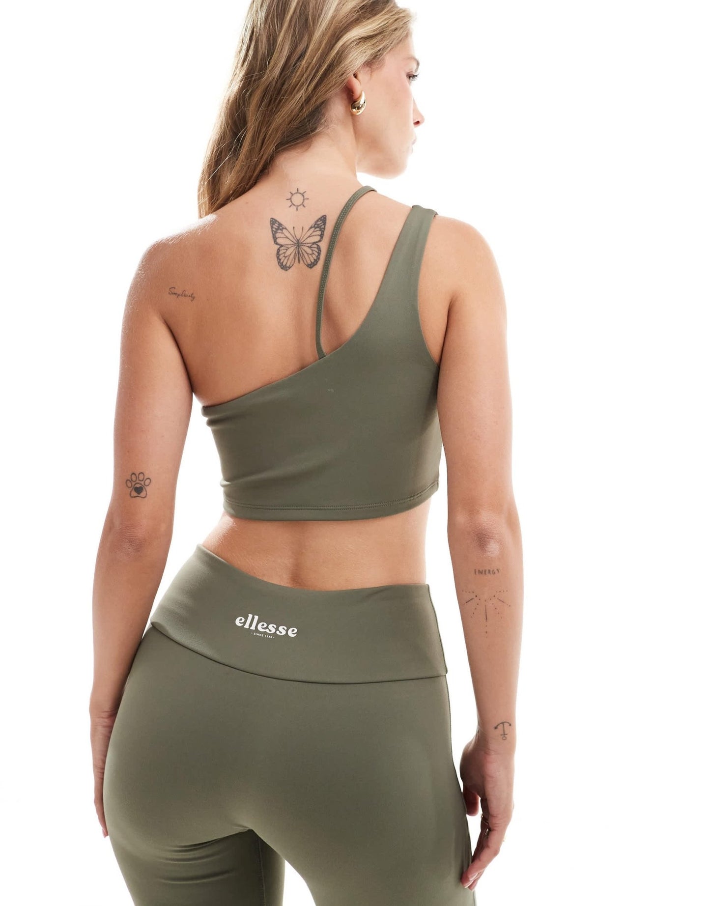 Ellesse Virbha crop top in khaki - ASOS Sample Sale