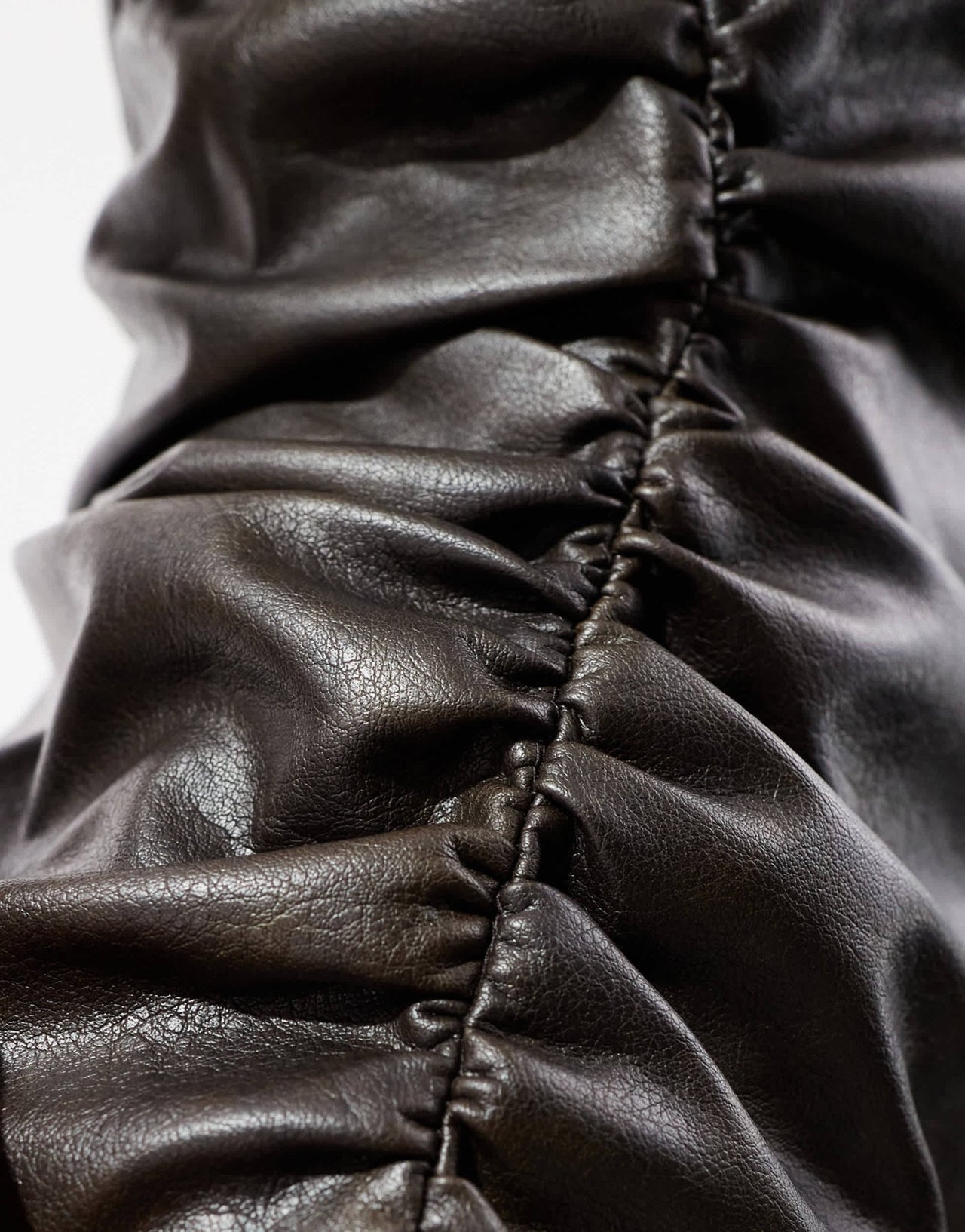 Emory Park distressed faux leather bandeau top co - ord in dark brown - ASOS Sample Sale