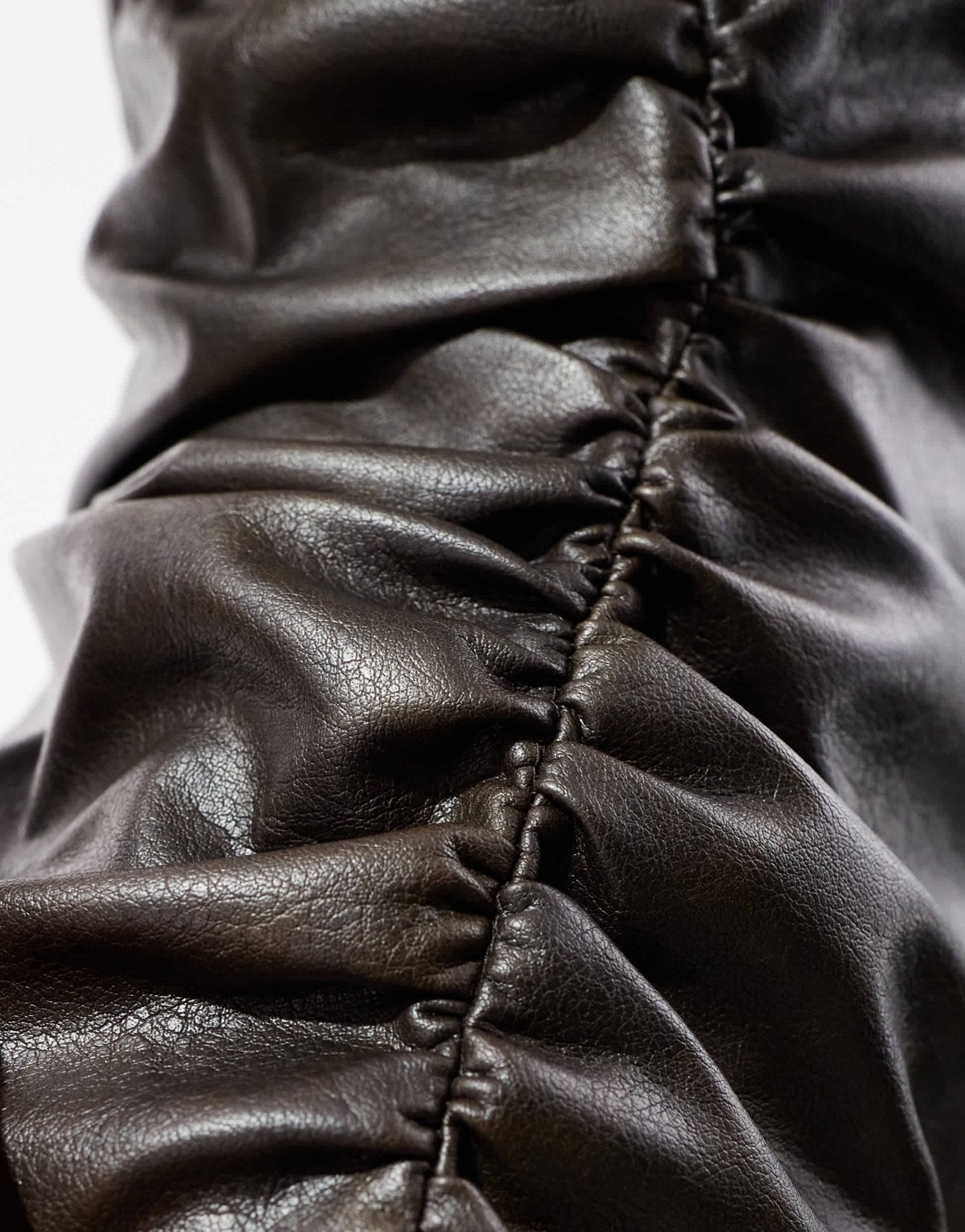 Emory Park distressed faux leather bandeau top co - ord in dark brown - ASOS Sample Sale
