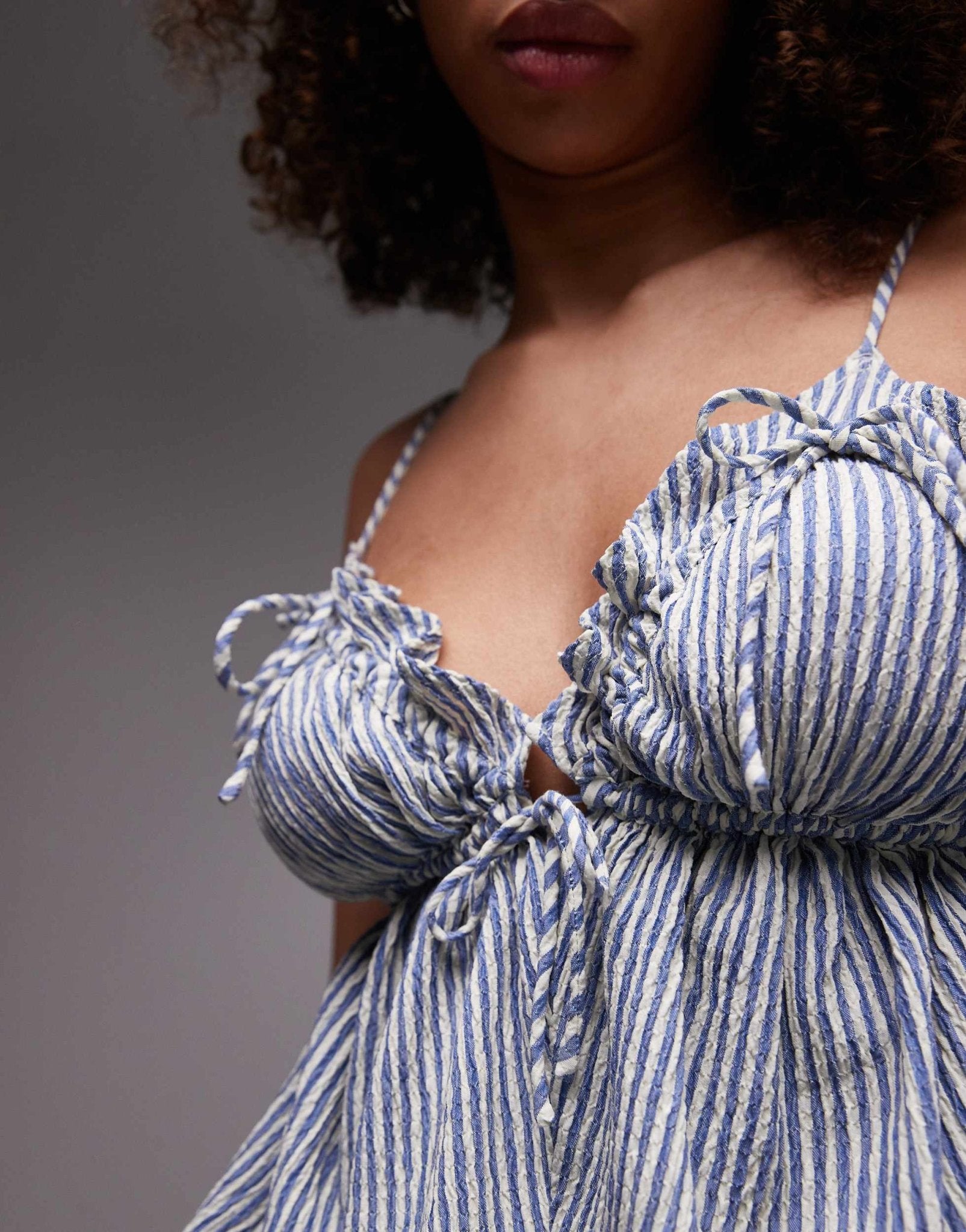 Emory Park striped cami top in blue - ASOS Sample Sale