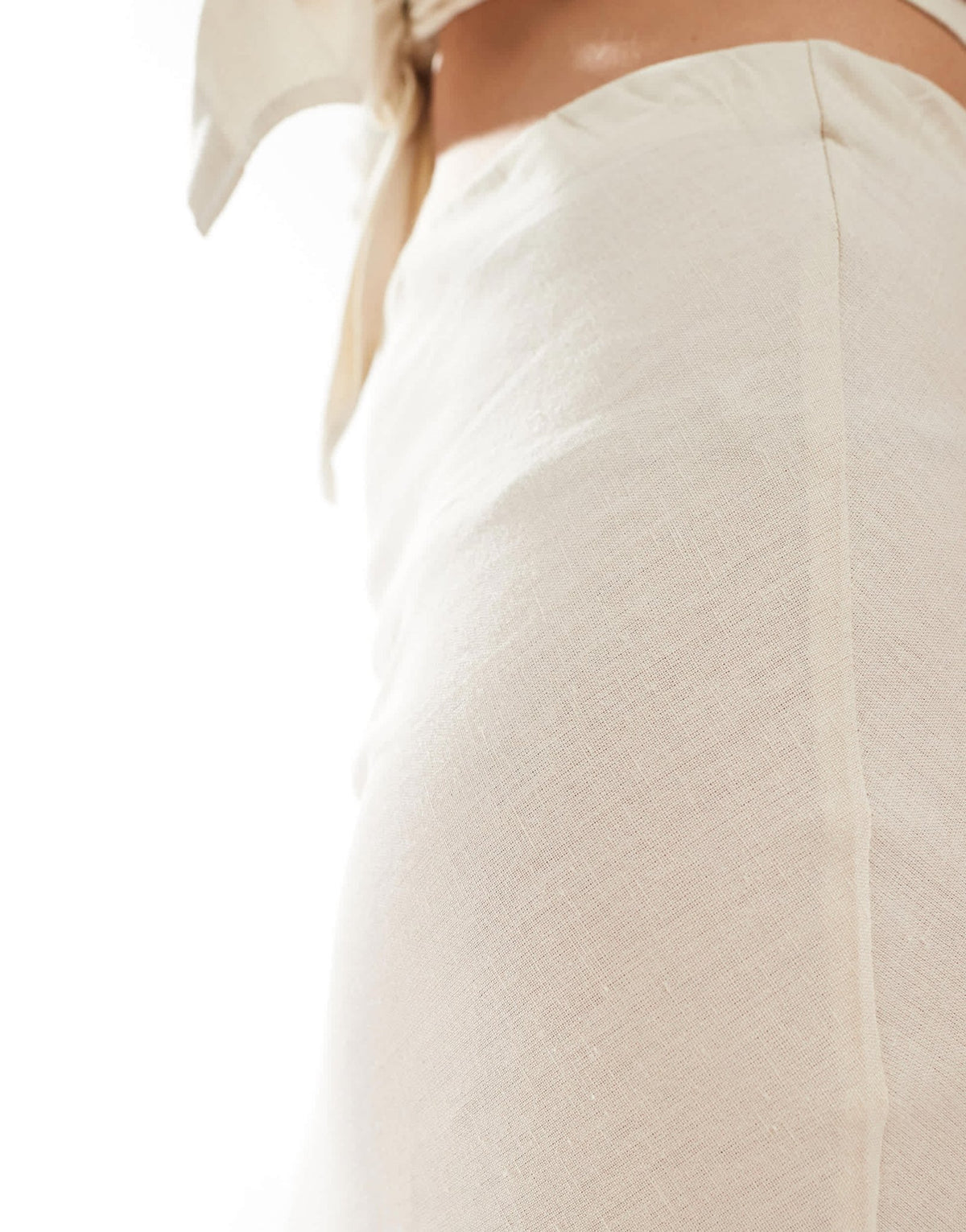 Esmee Exclusive tie front maxi beach skirt in beige - ASOS Sample Sale