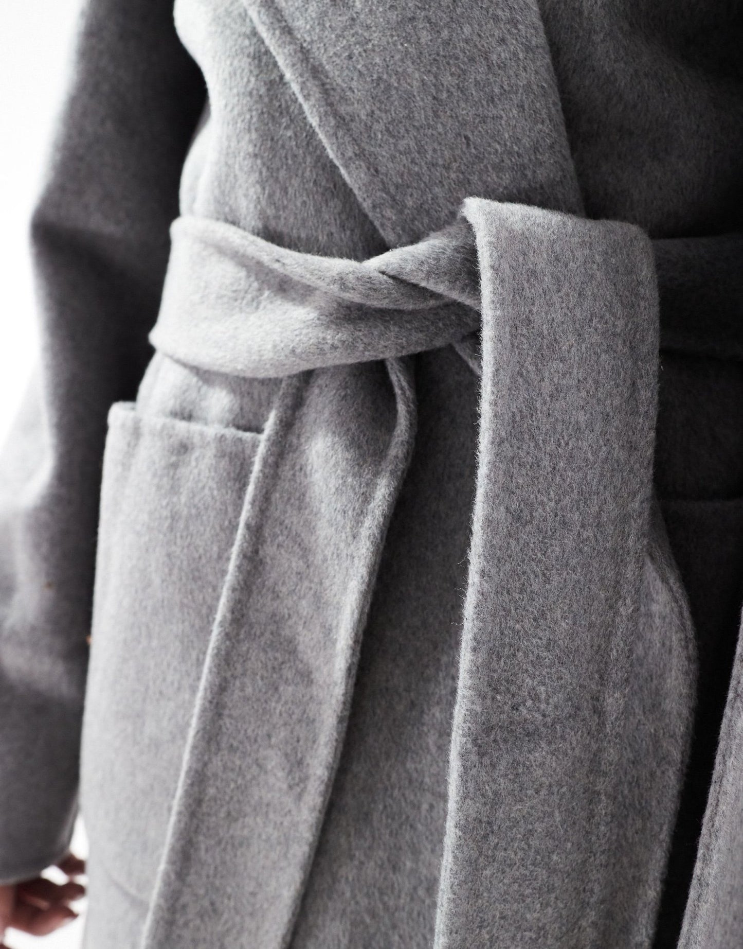 Ever New scarf coat in charcoal - ASOS Sample Sale