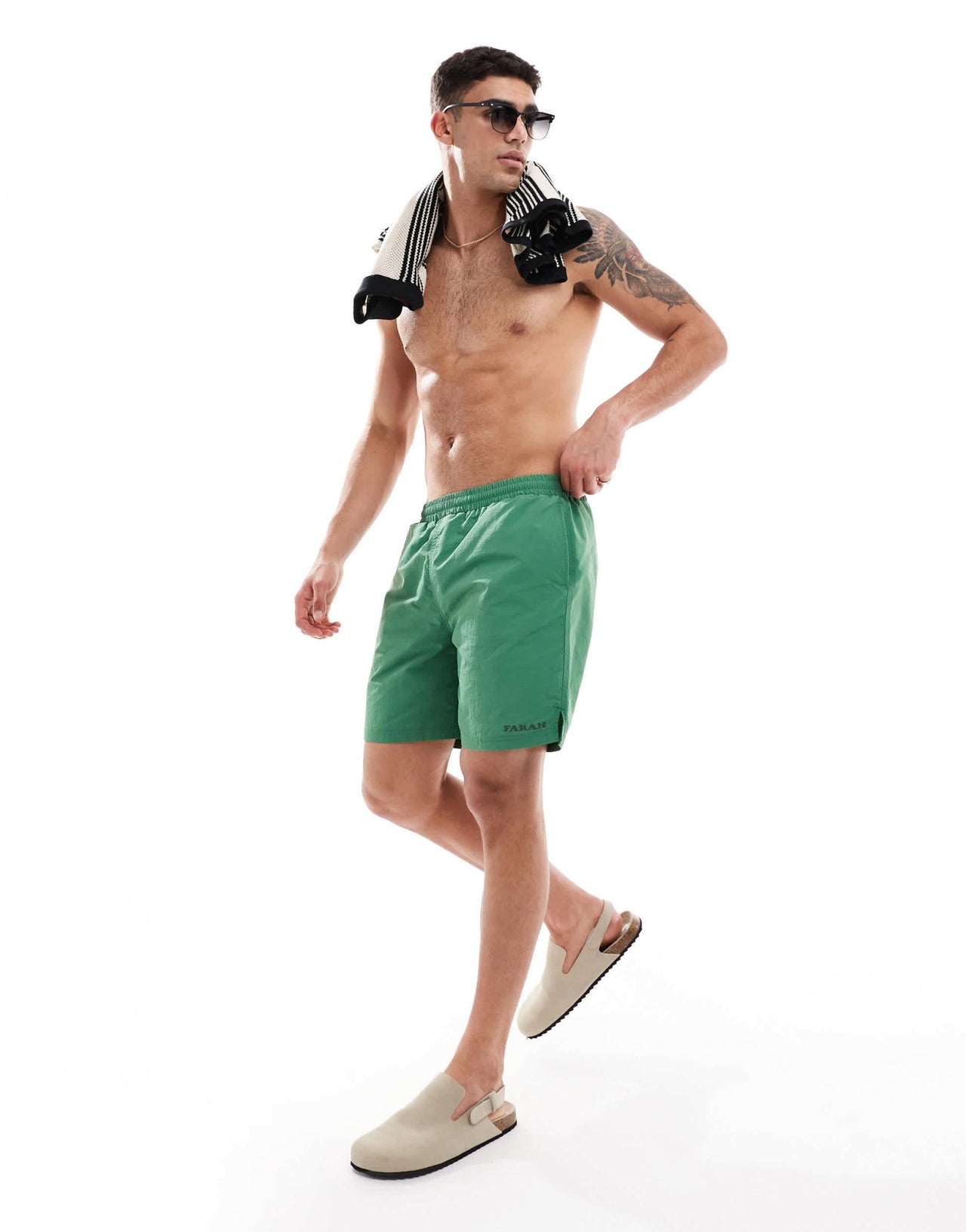 Farah edgar swim shorts in green - ASOS Sample Sale