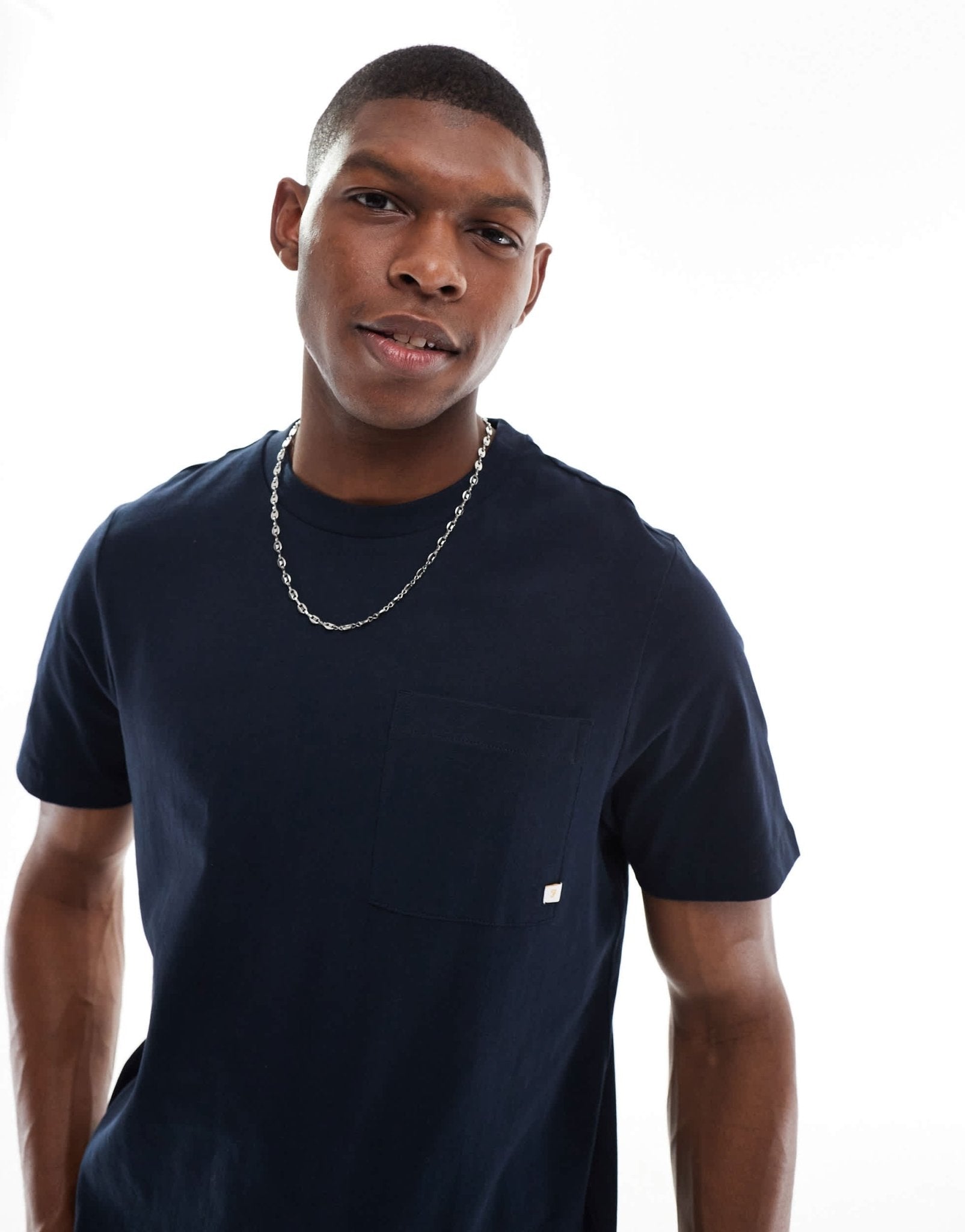 Farah stacy pocket t-shirt in navy - ASOS Sample Sale