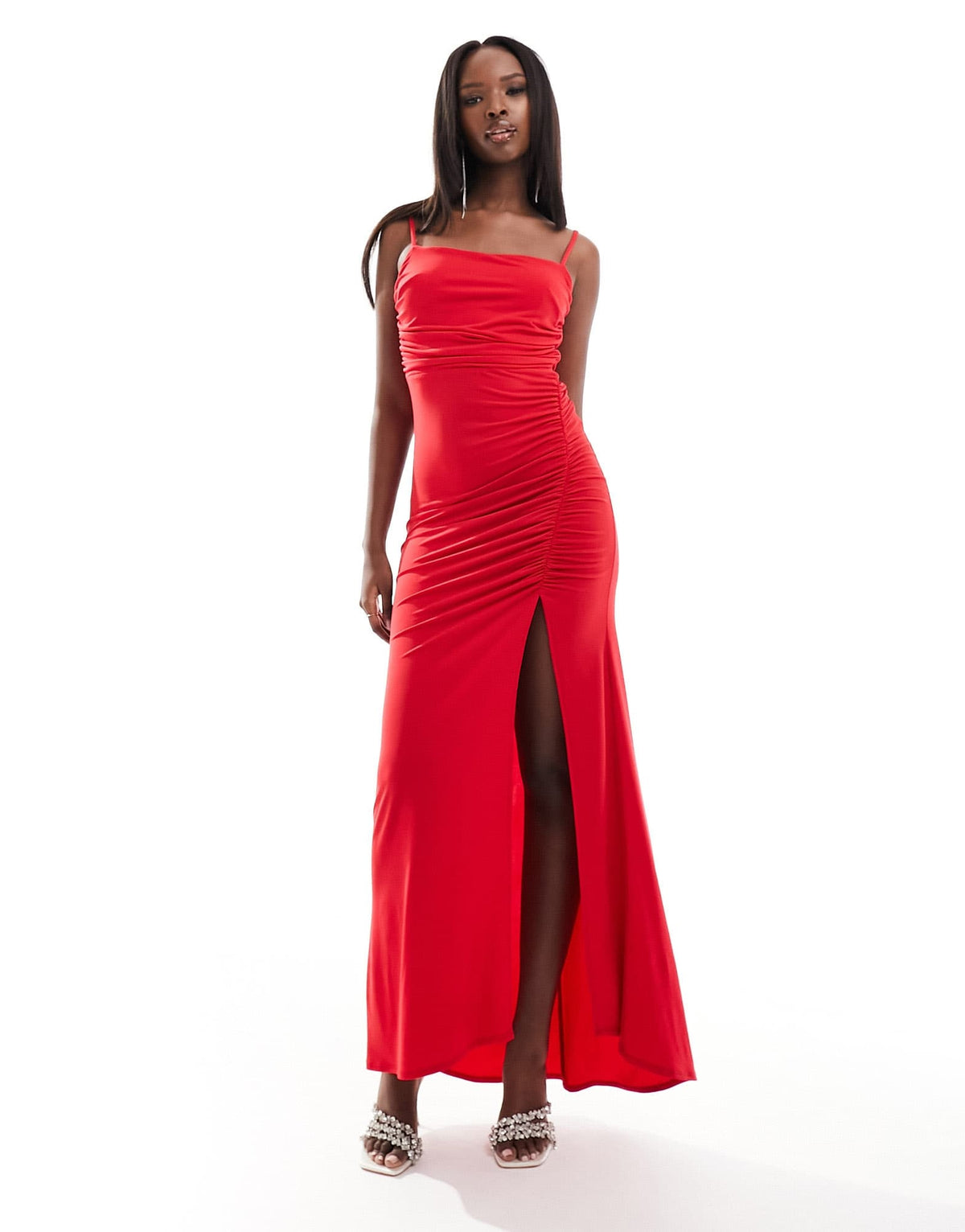 Flounce London maxi dress in red - ASOS Sample Sale