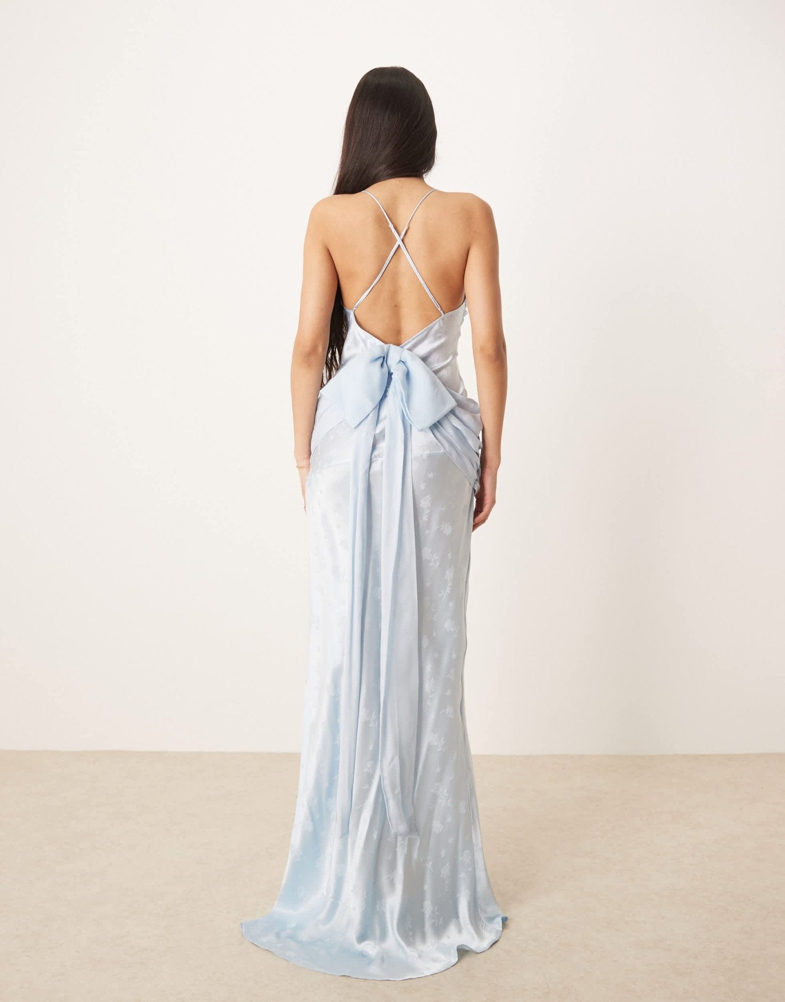 For Love & Lemons Daisy gown in light blue - ASOS Sample Sale