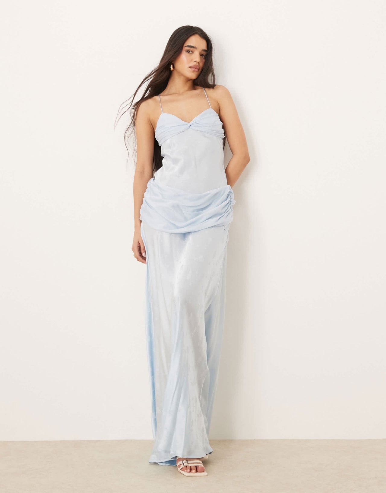 For Love & Lemons Daisy gown in light blue - ASOS Sample Sale