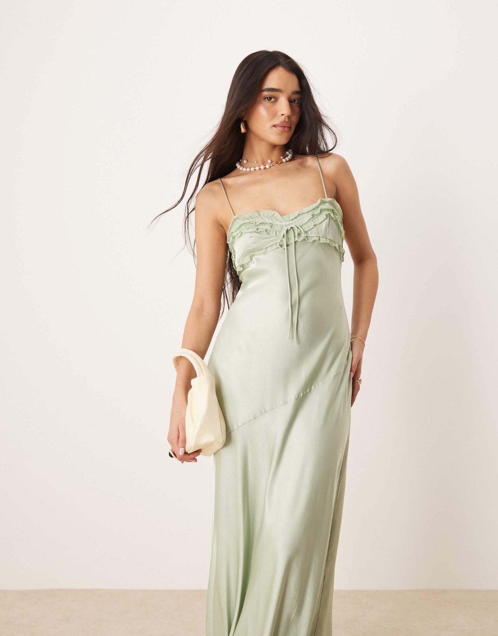 For Love & Lemons Natalie maxi dress in desert sage - ASOS Sample Sale