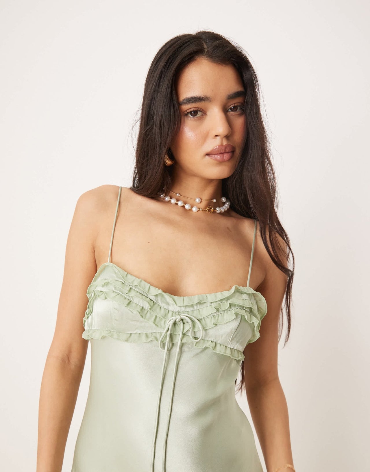 For Love & Lemons Natalie maxi dress in desert sage - ASOS Sample Sale