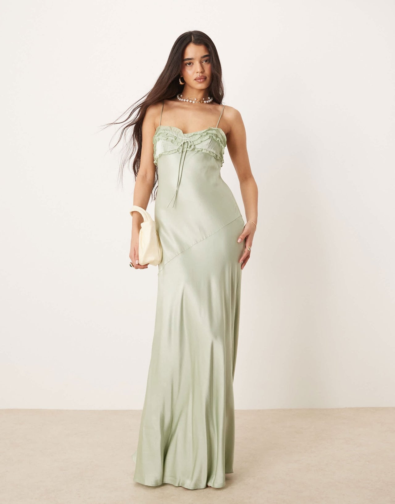 For Love & Lemons Natalie maxi dress in desert sage - ASOS Sample Sale