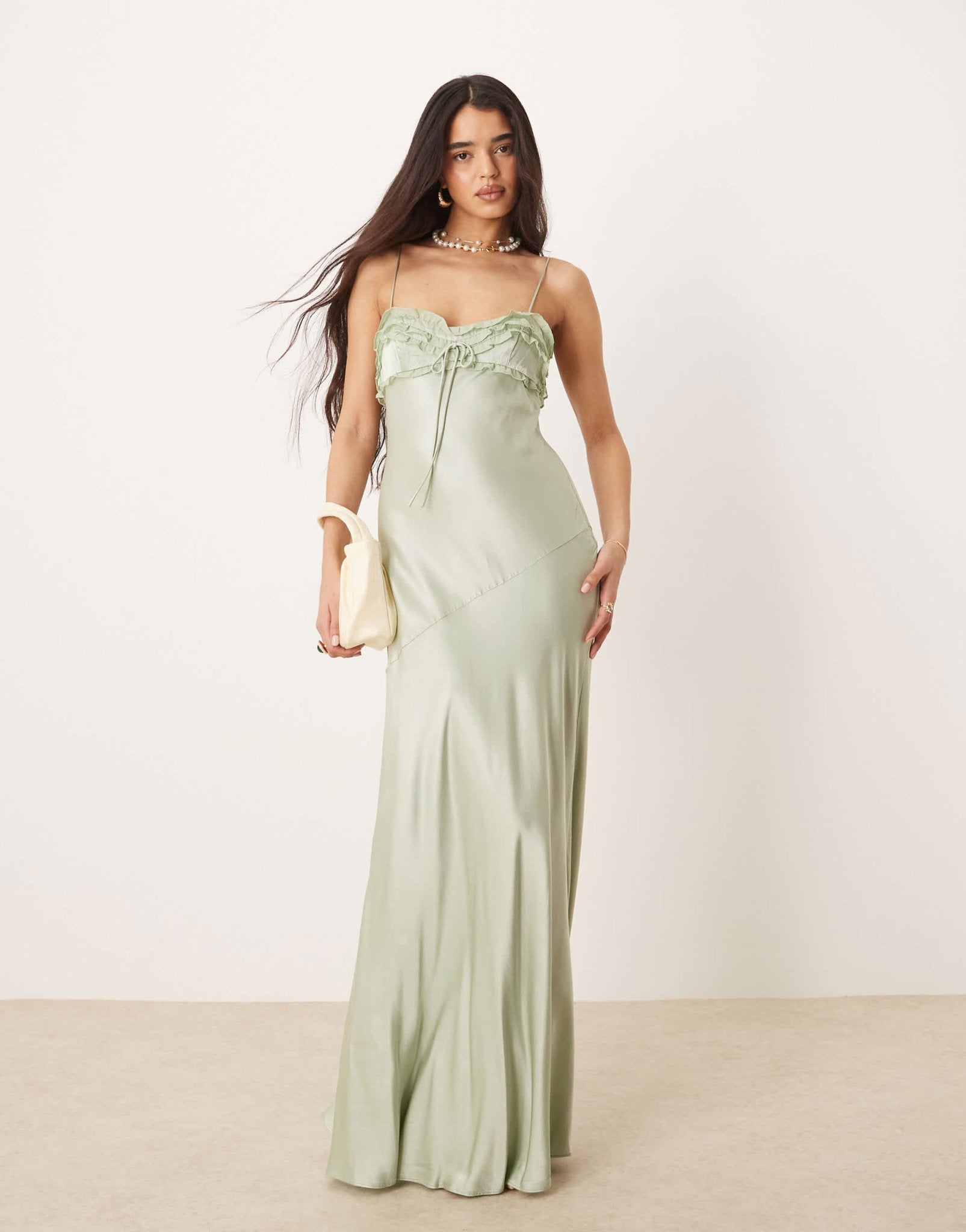 For Love & Lemons Natalie maxi dress in desert sage - ASOS Sample Sale