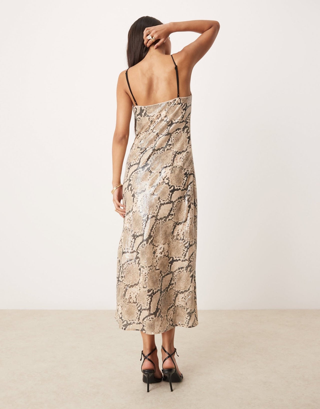 Forever New embellished maxi dress in snake sequin - ASOS Sample Sale