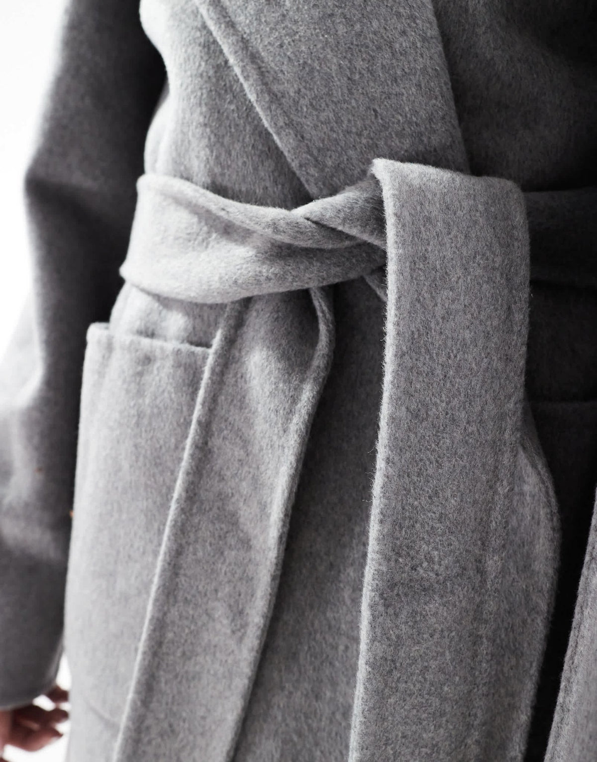 Forever New scarf coat in charcoal - ASOS Sample Sale